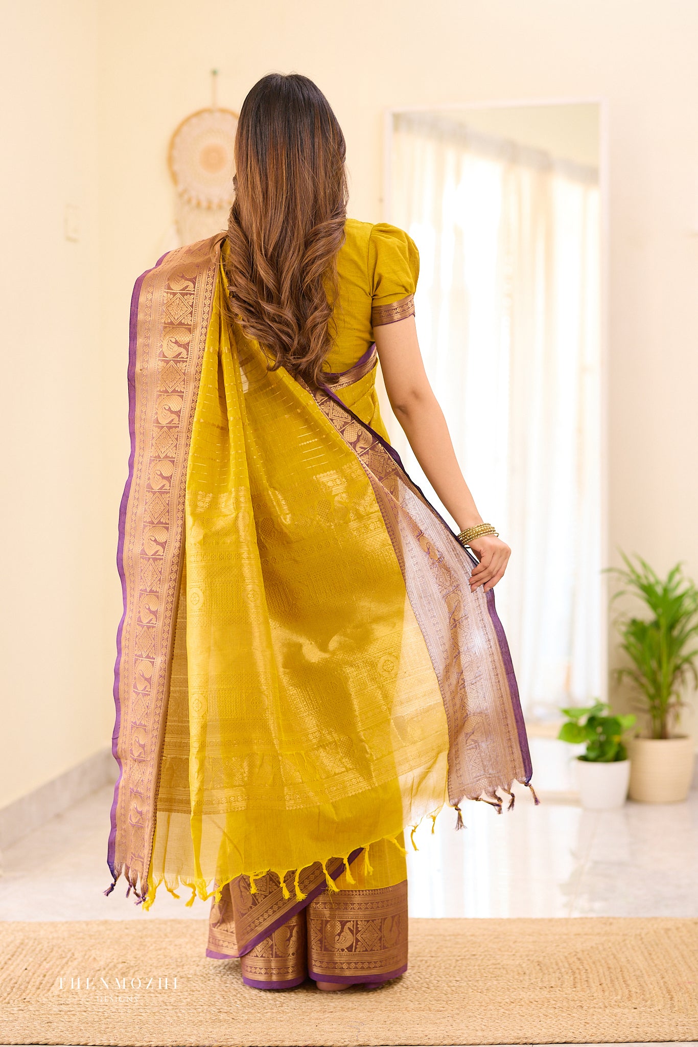 Gold Finch Chettinad Cotton saree