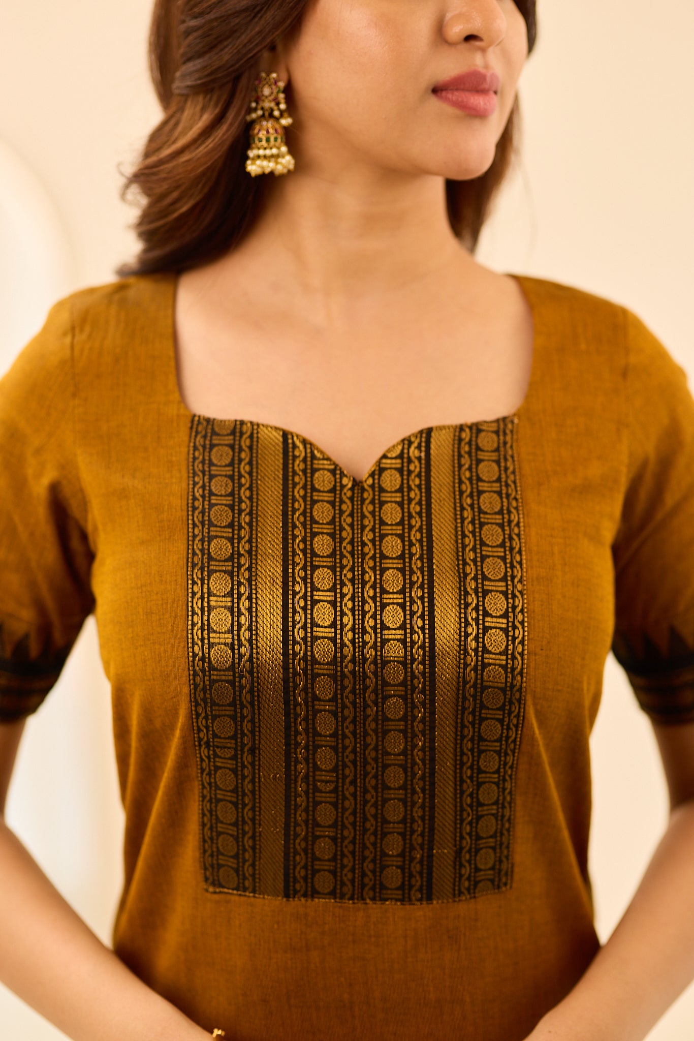 Golden Dusk Ethnic Chettinad Cotton Salwar