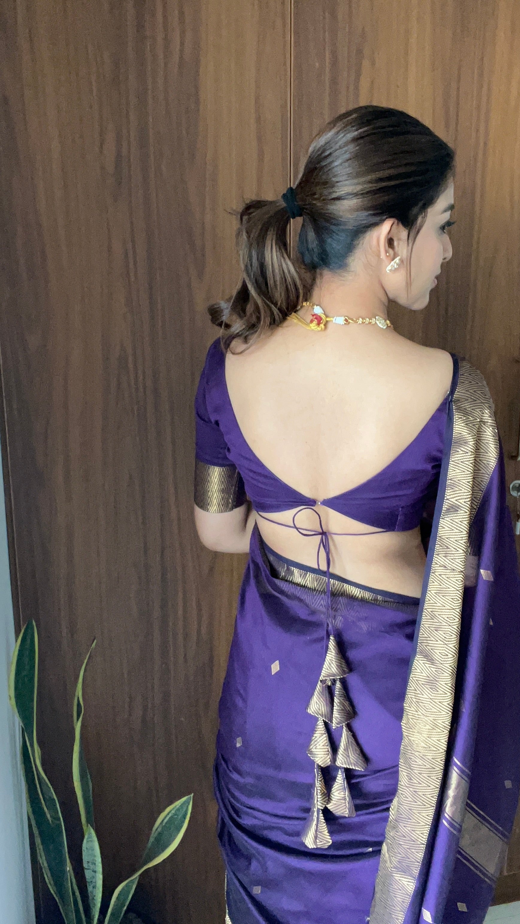 Royal Purple Nayantara saree
