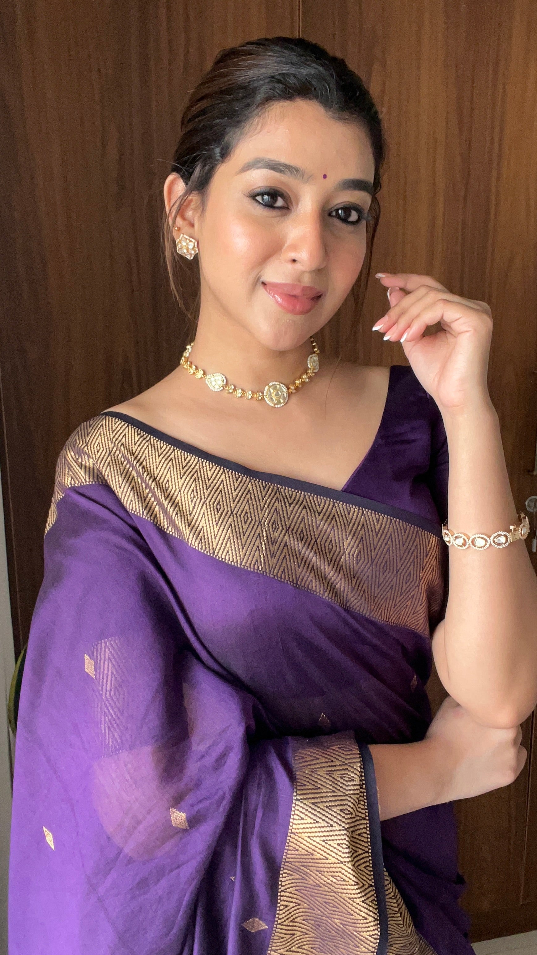 Royal Purple Nayantara saree