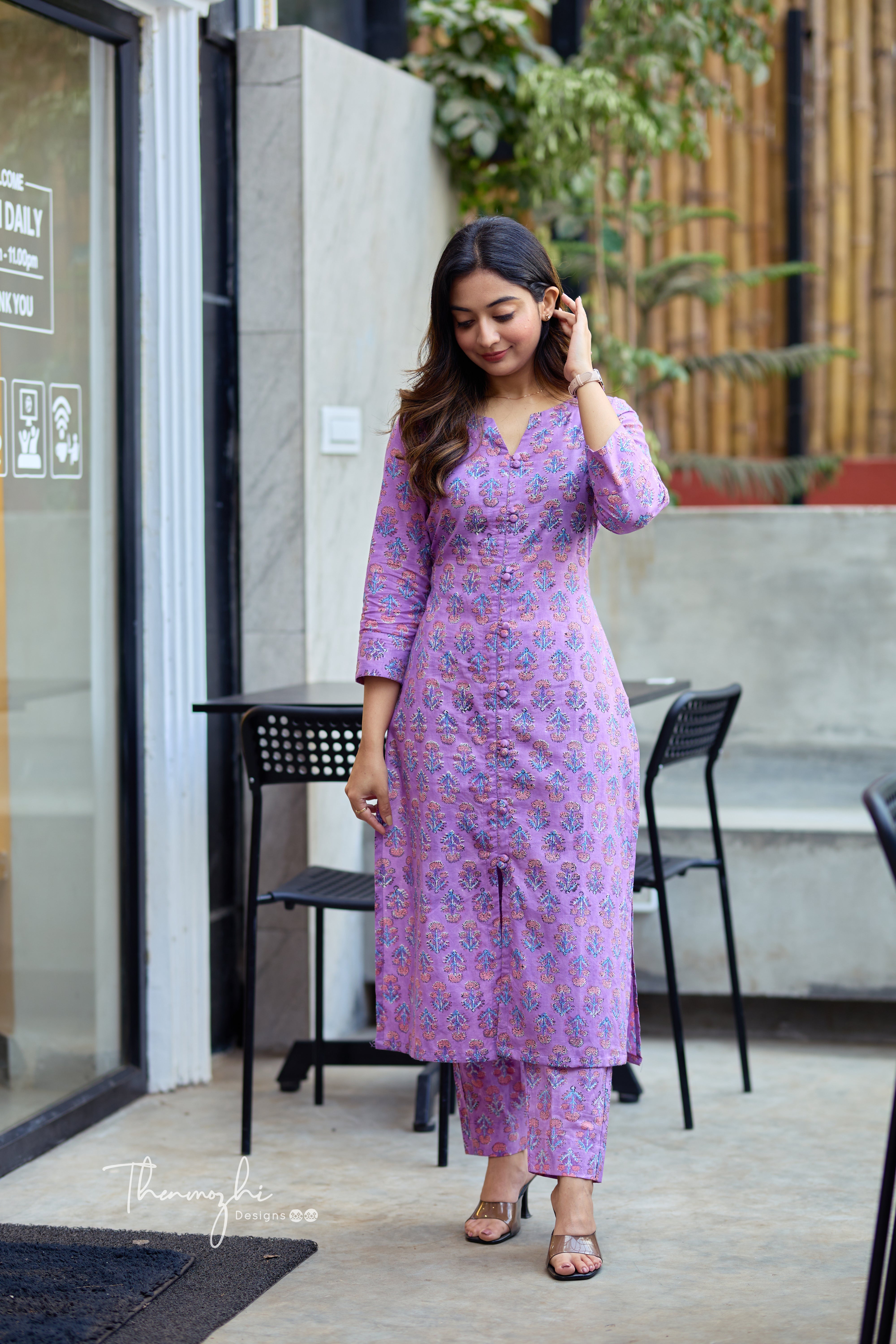 Light Purple Printed Co-ord Set