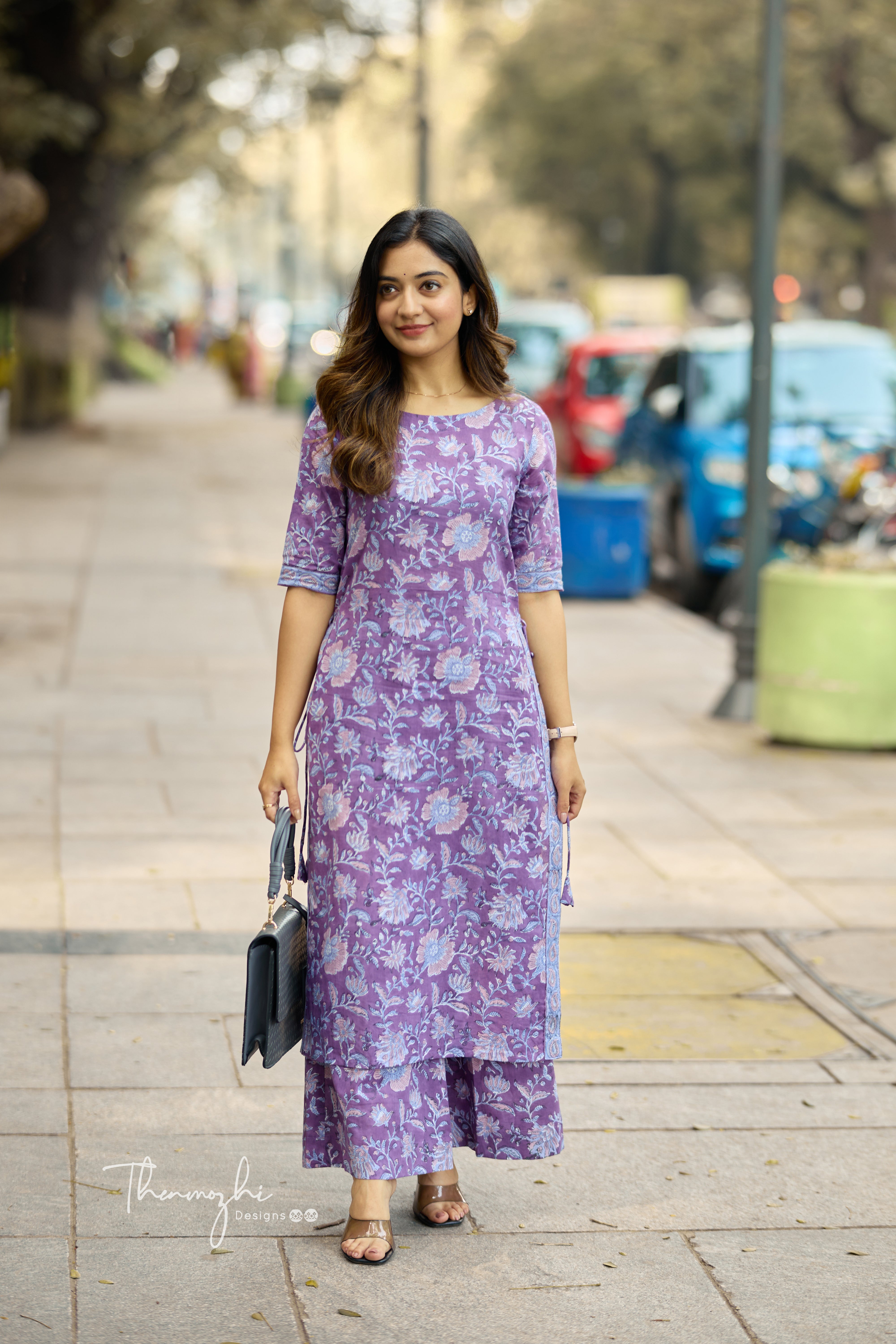 Purple Printed Co-ord Set