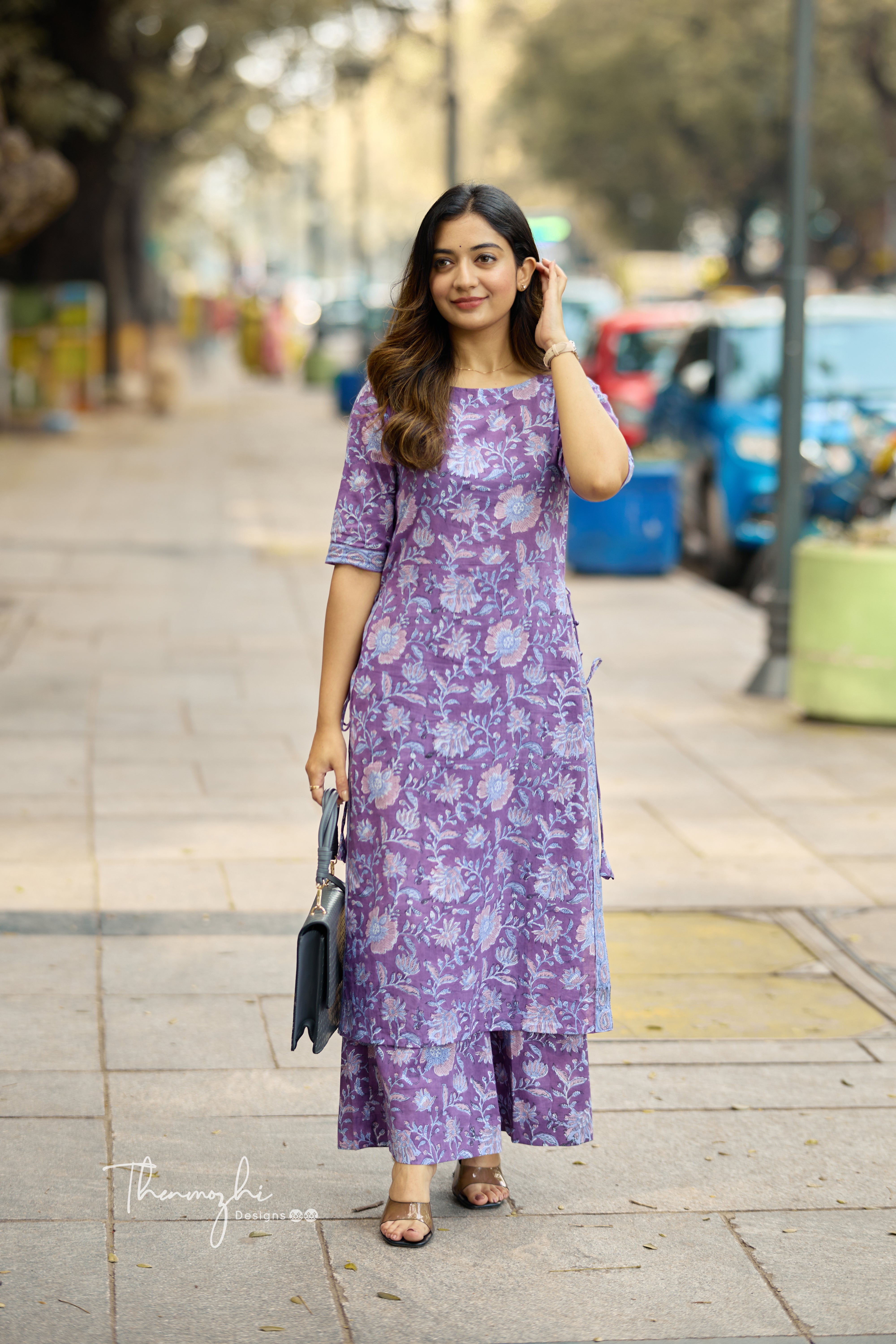 Purple Printed Co-ord Set