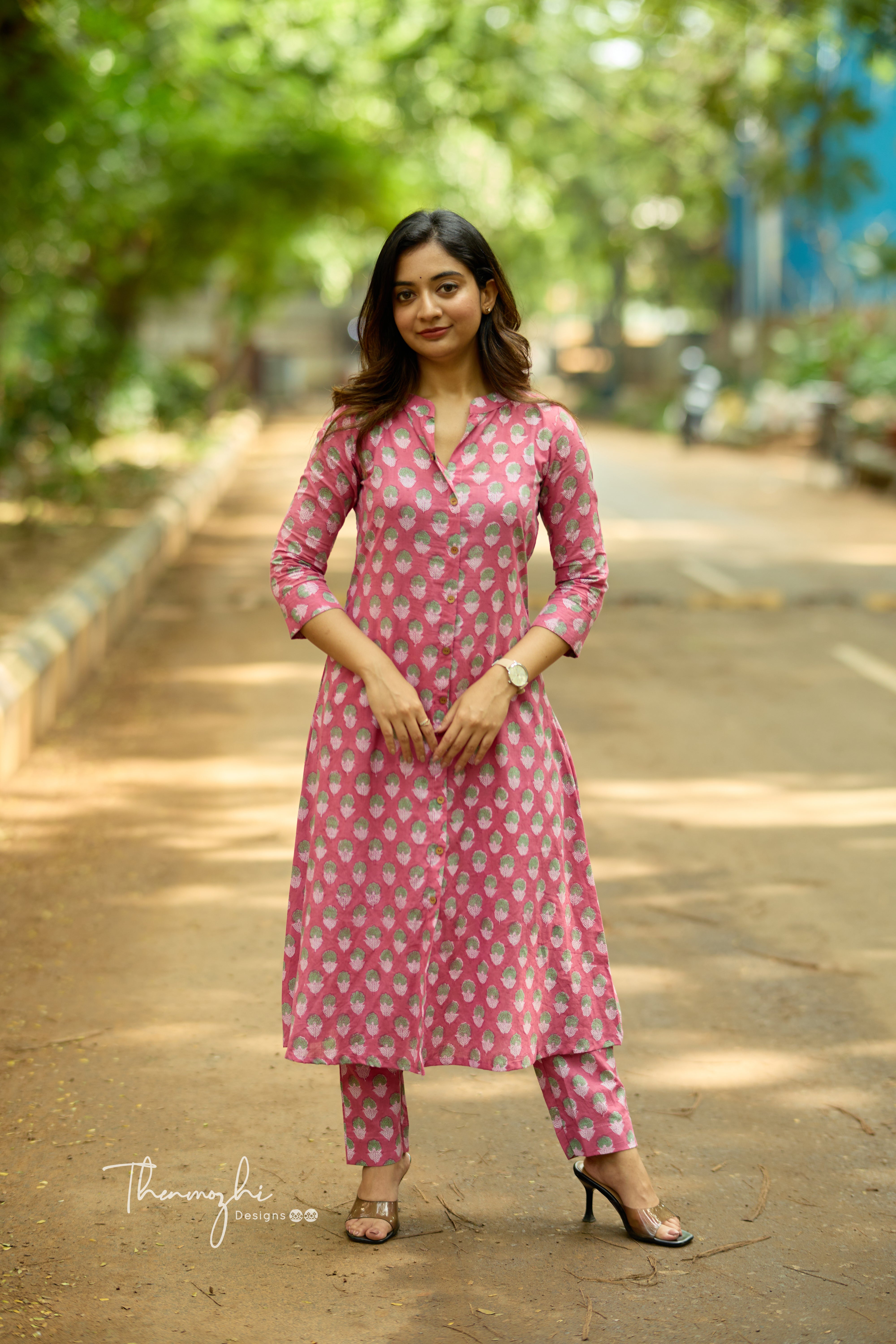 Hot Pink Printed Co-ord Set