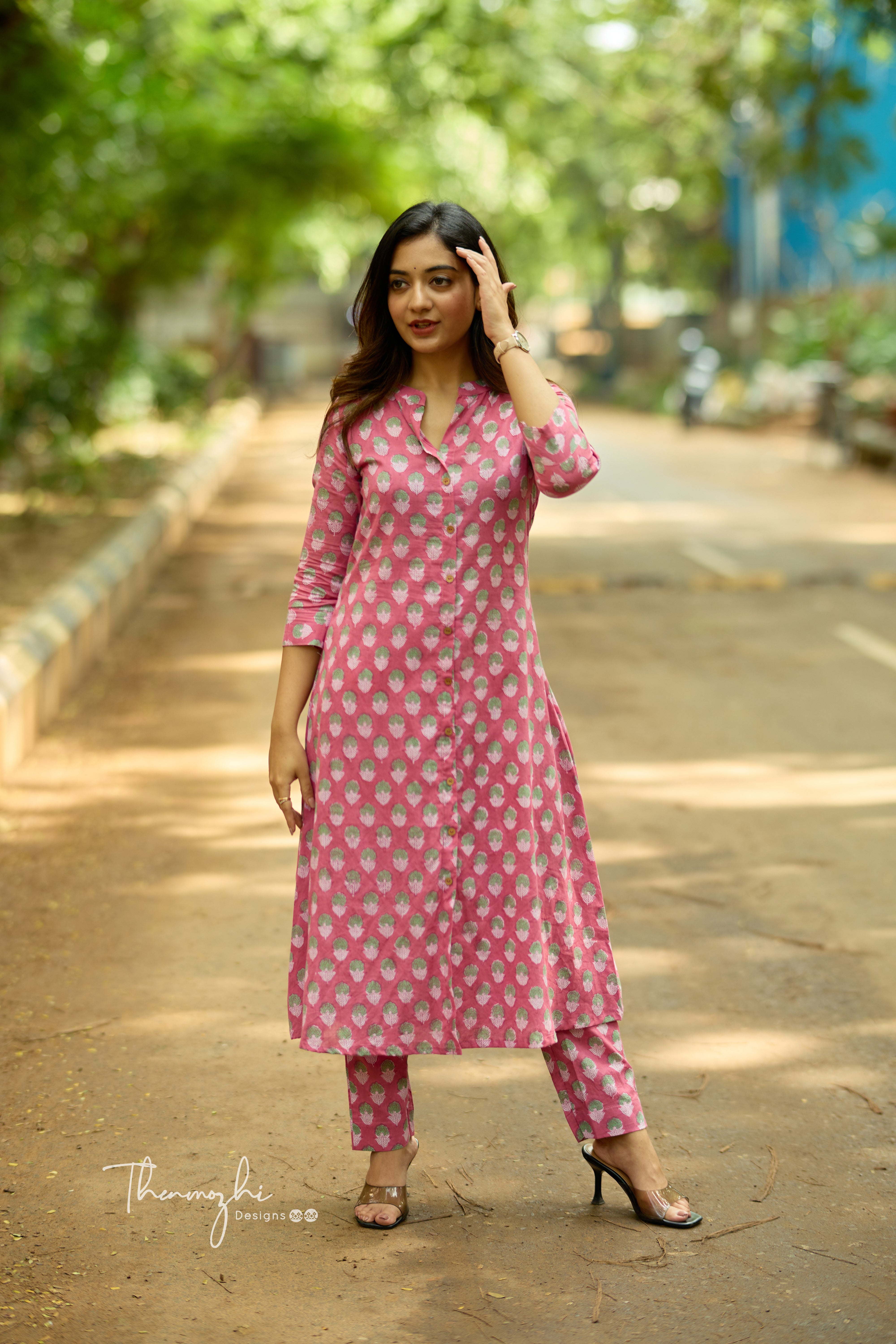 Hot Pink Printed Co-ord Set