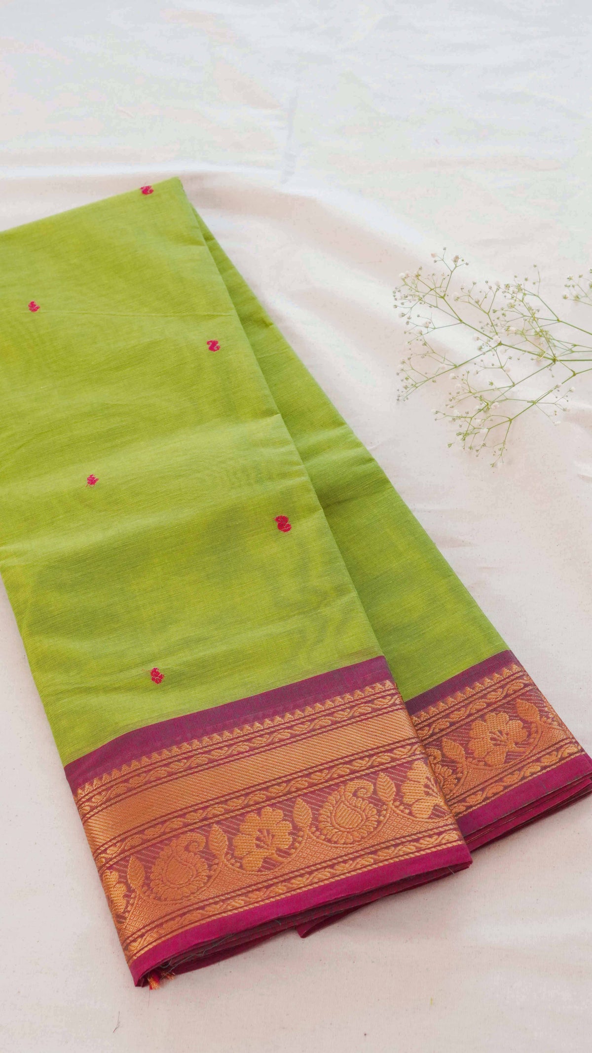 Butta Chettinad Cotton Saree CW72