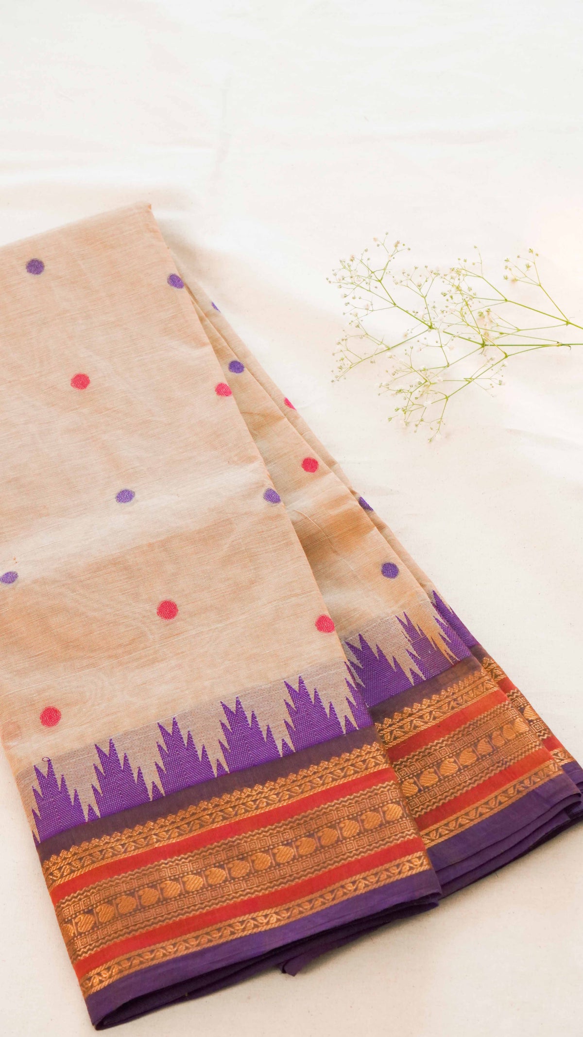 Butta Chettinad Cotton Saree CW108