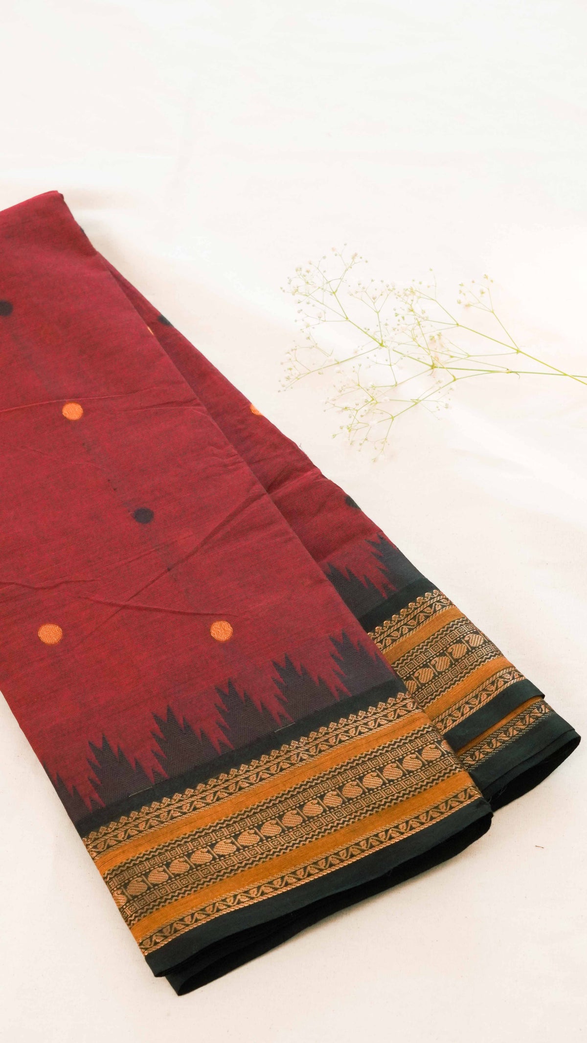 Butta Chettinad Cotton Saree CW107