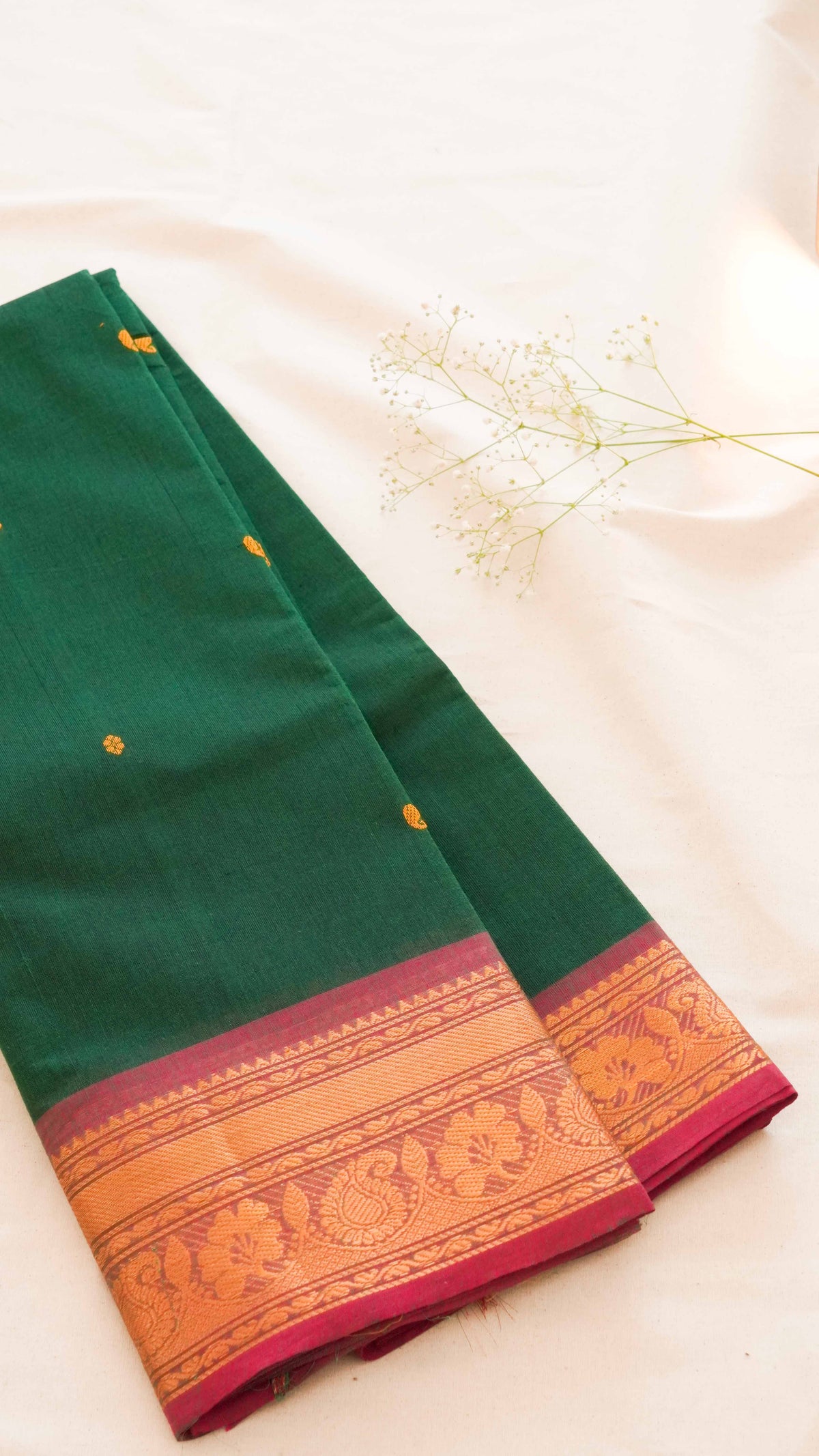 Butta Chettinad Cotton Saree CW76