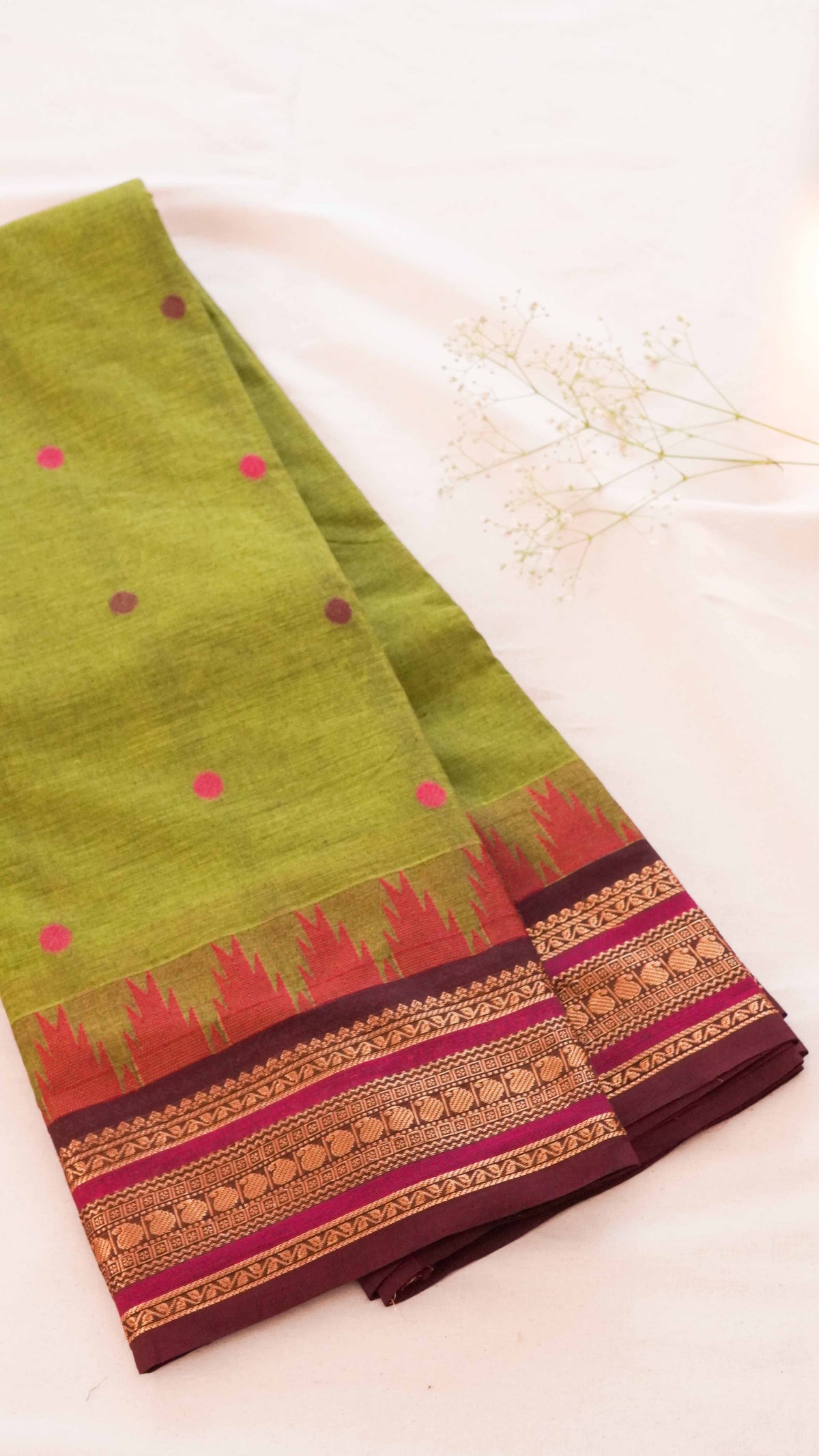 Butta Chettinad Cotton Saree CW73