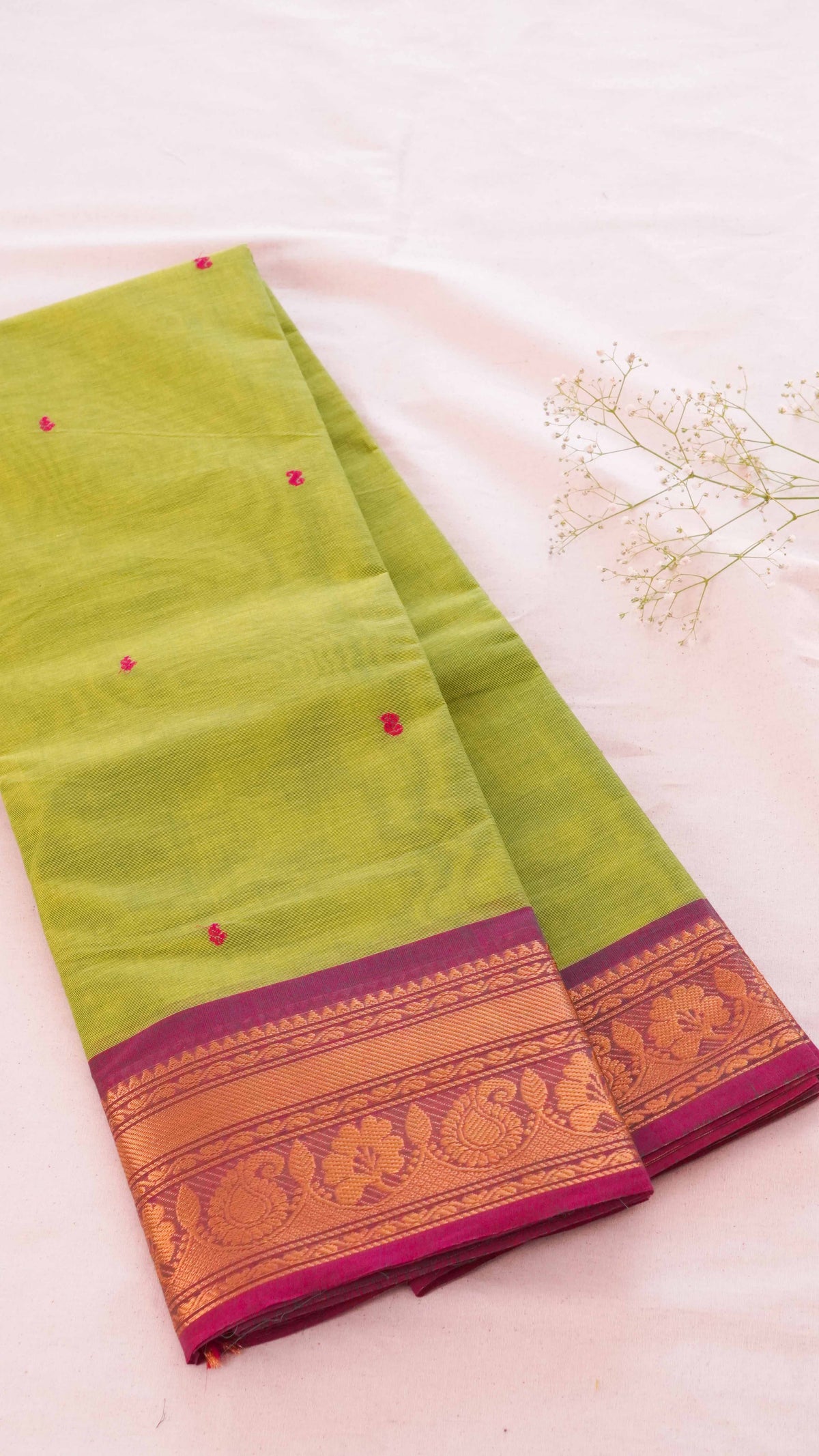 Butta Chettinad Cotton Saree CW72