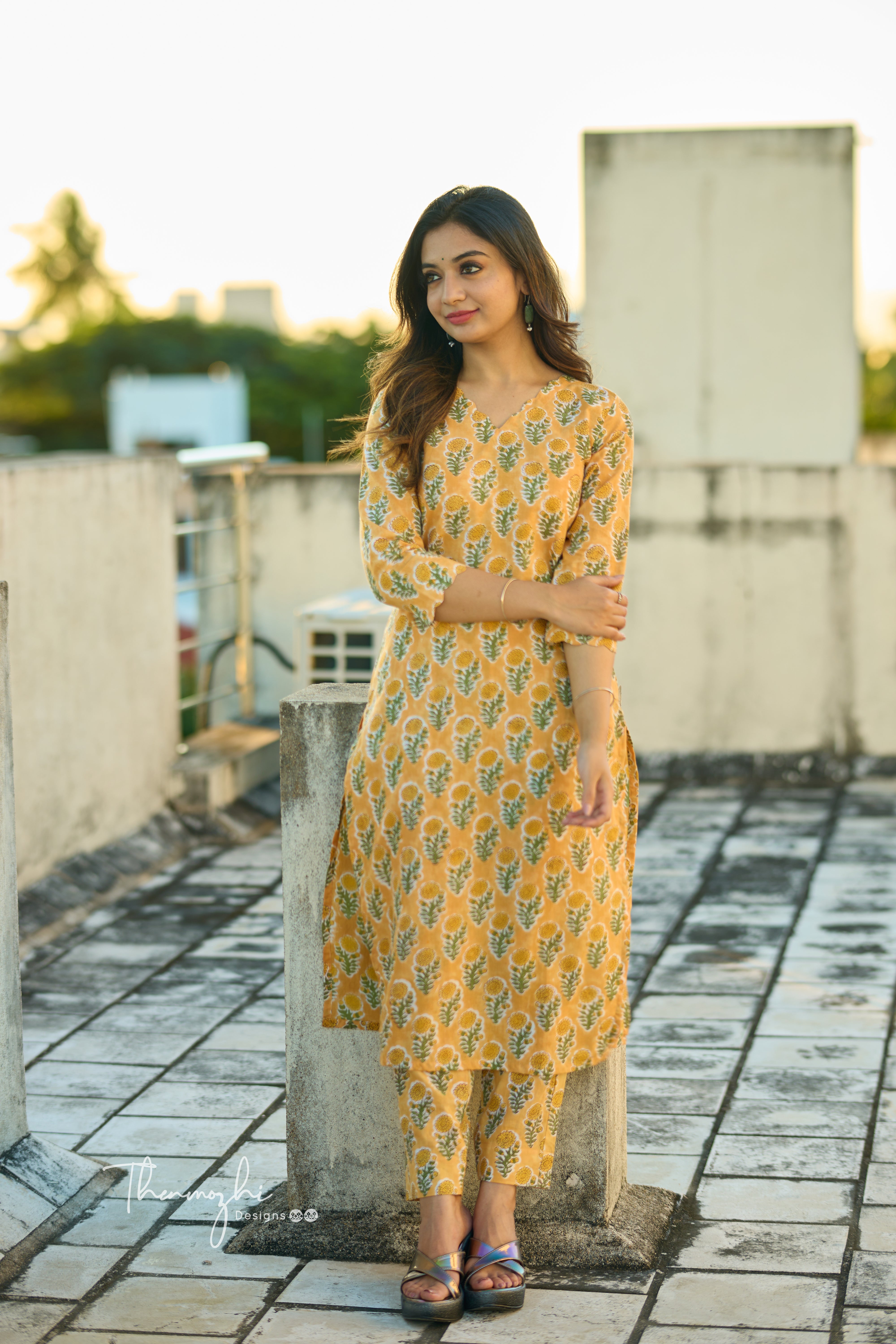 Yellow Printed Co-ord Set