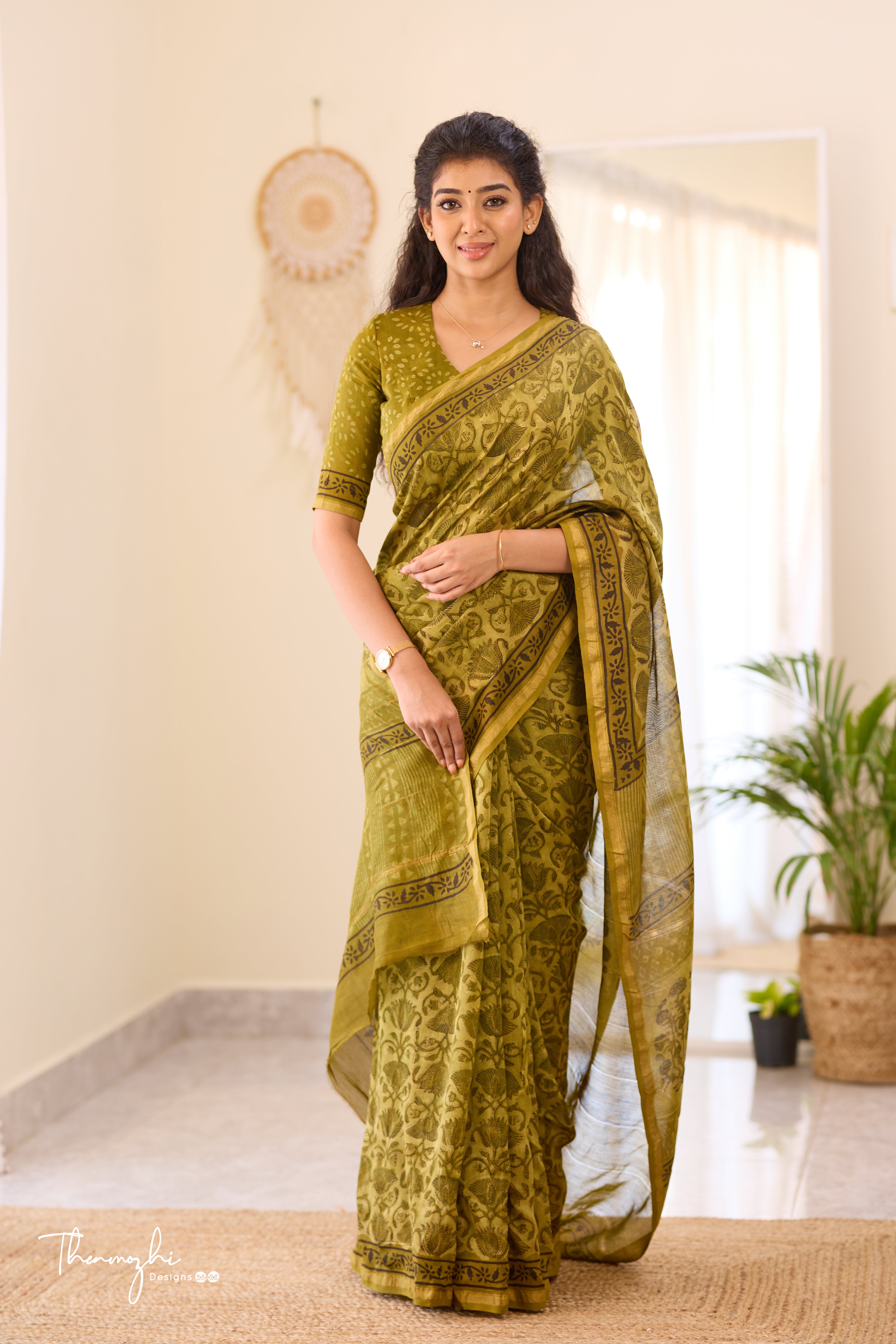 Green Chanderi Cotton Silk Saree | Green Chanderi Saree | Green Silk Cotton Saree | Festive Saree | Chanderi Cotton Saree | outlets Marriage Saree