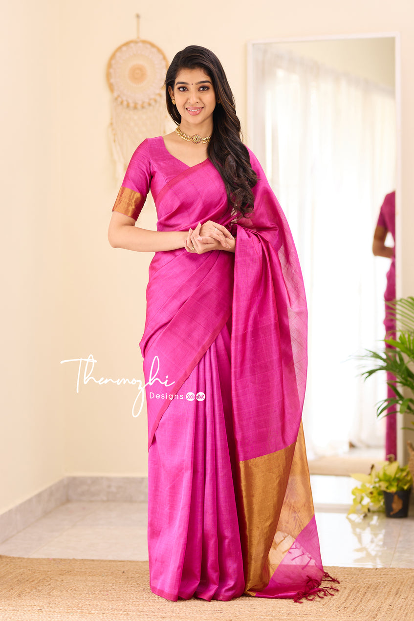 Elampillai Korvai Silk Cotton Saree - Dot Silks