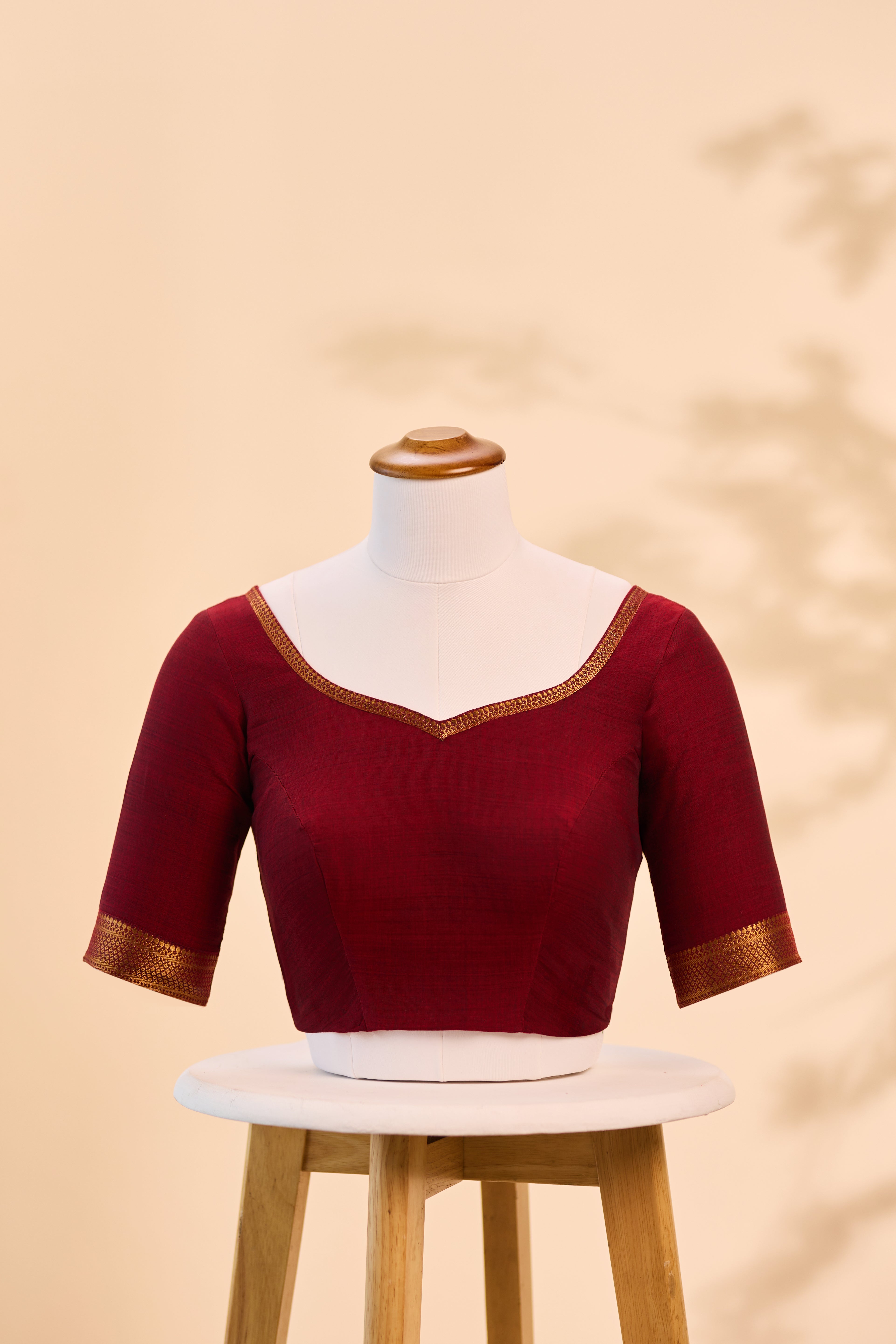 Maroon Cotton Blouse