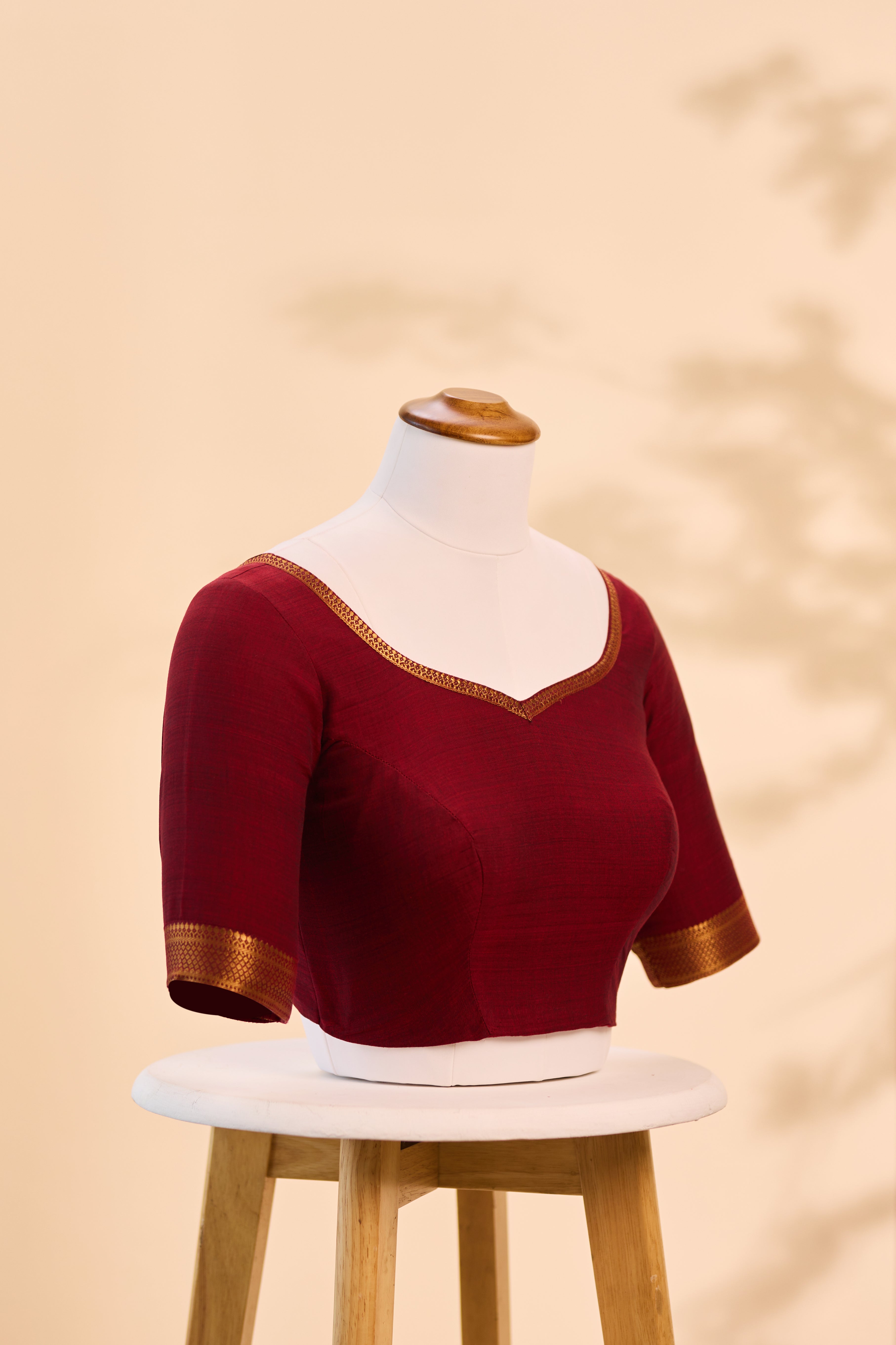 Maroon Cotton Blouse