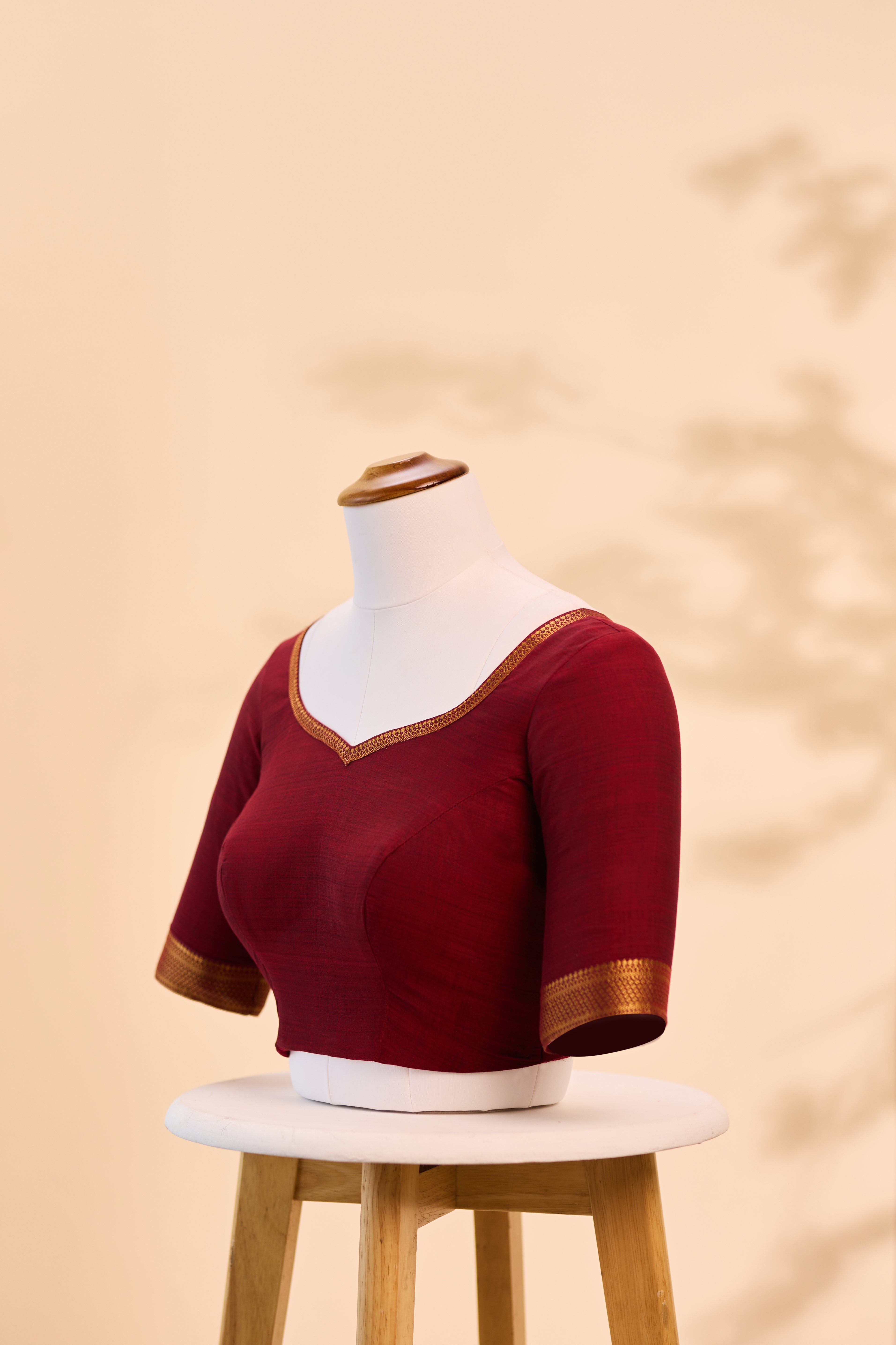 Maroon Cotton Blouse