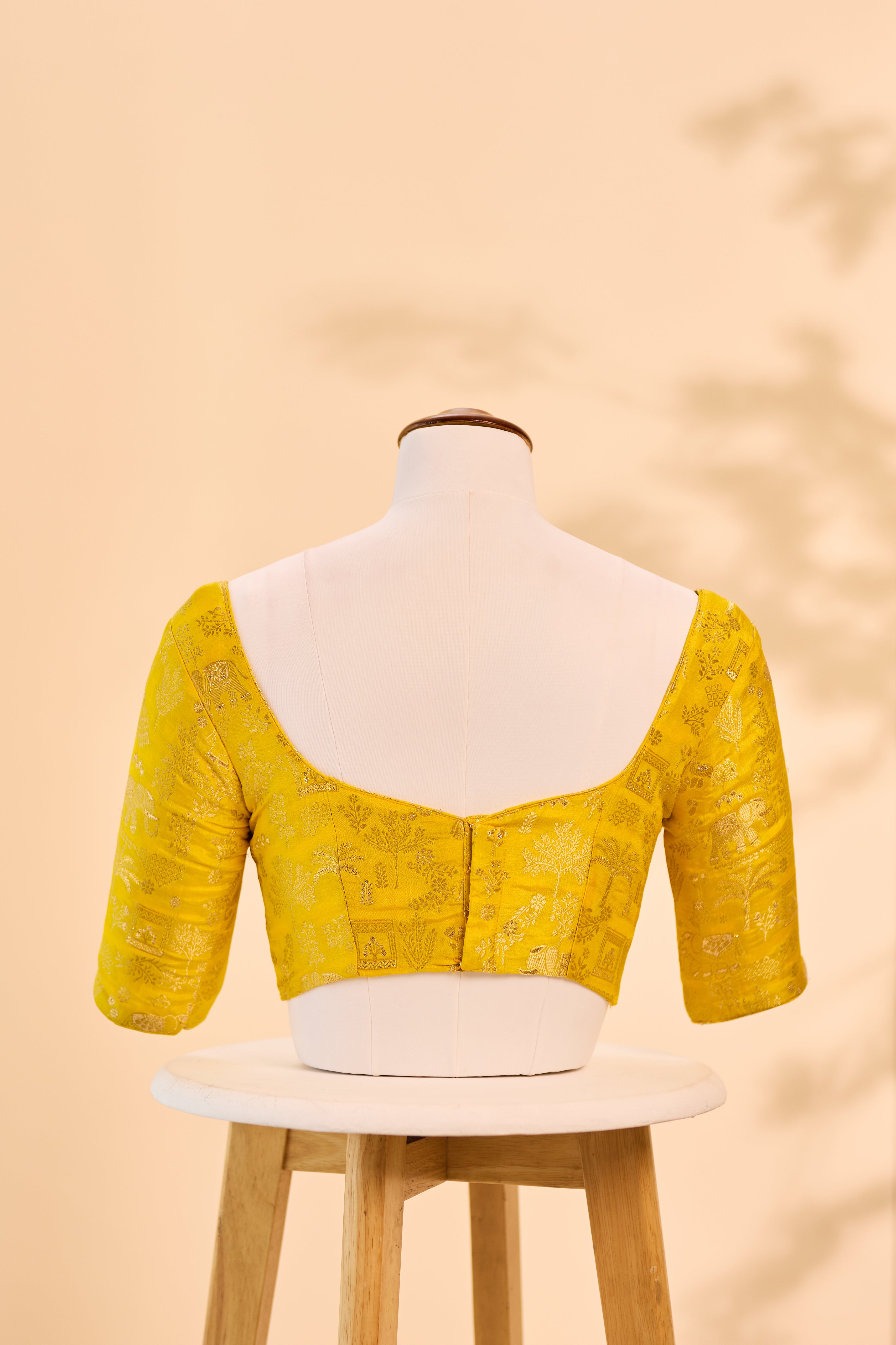 Yellow Banarasi Blouse