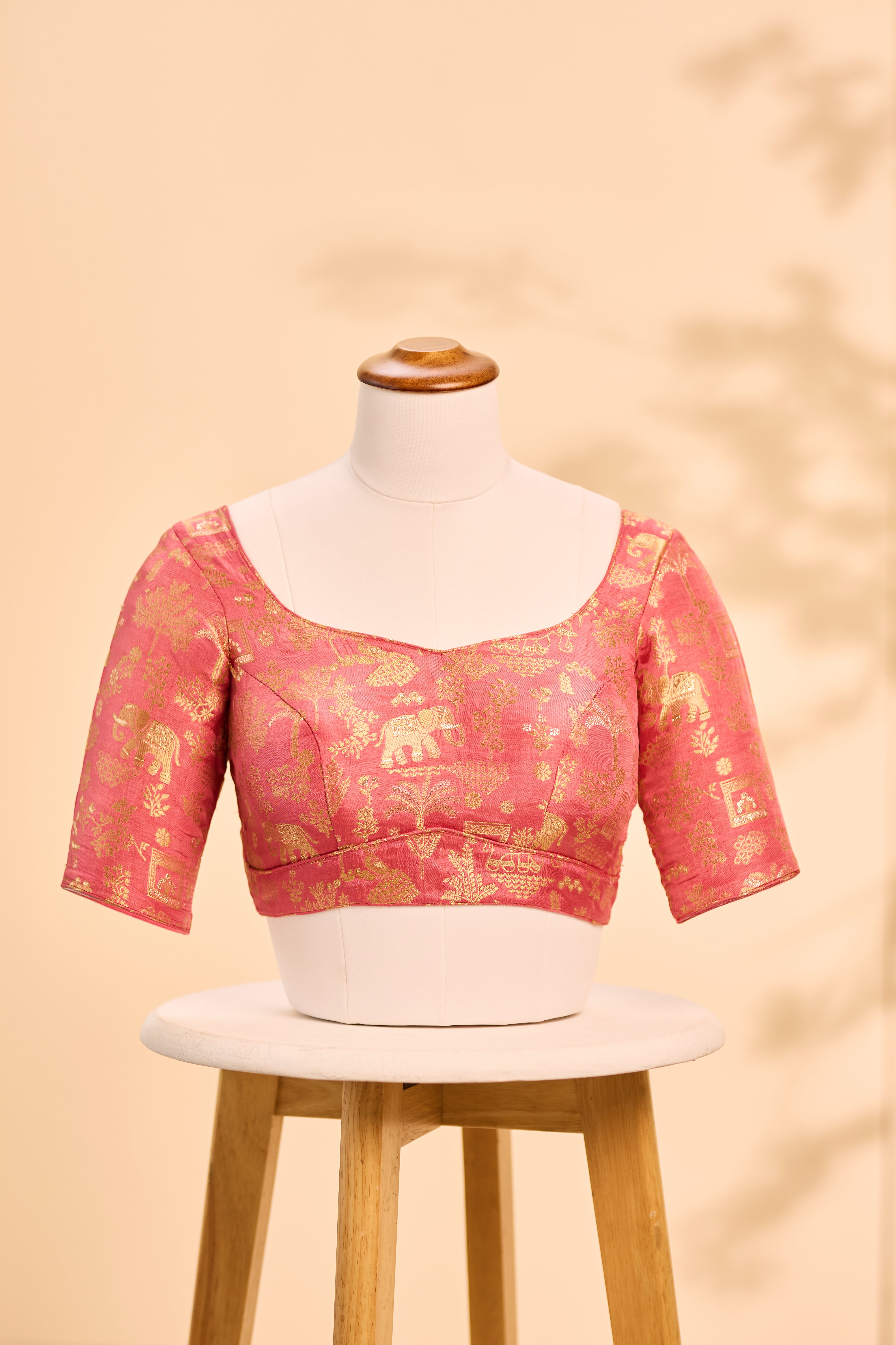 Pink Banarasi Blouse