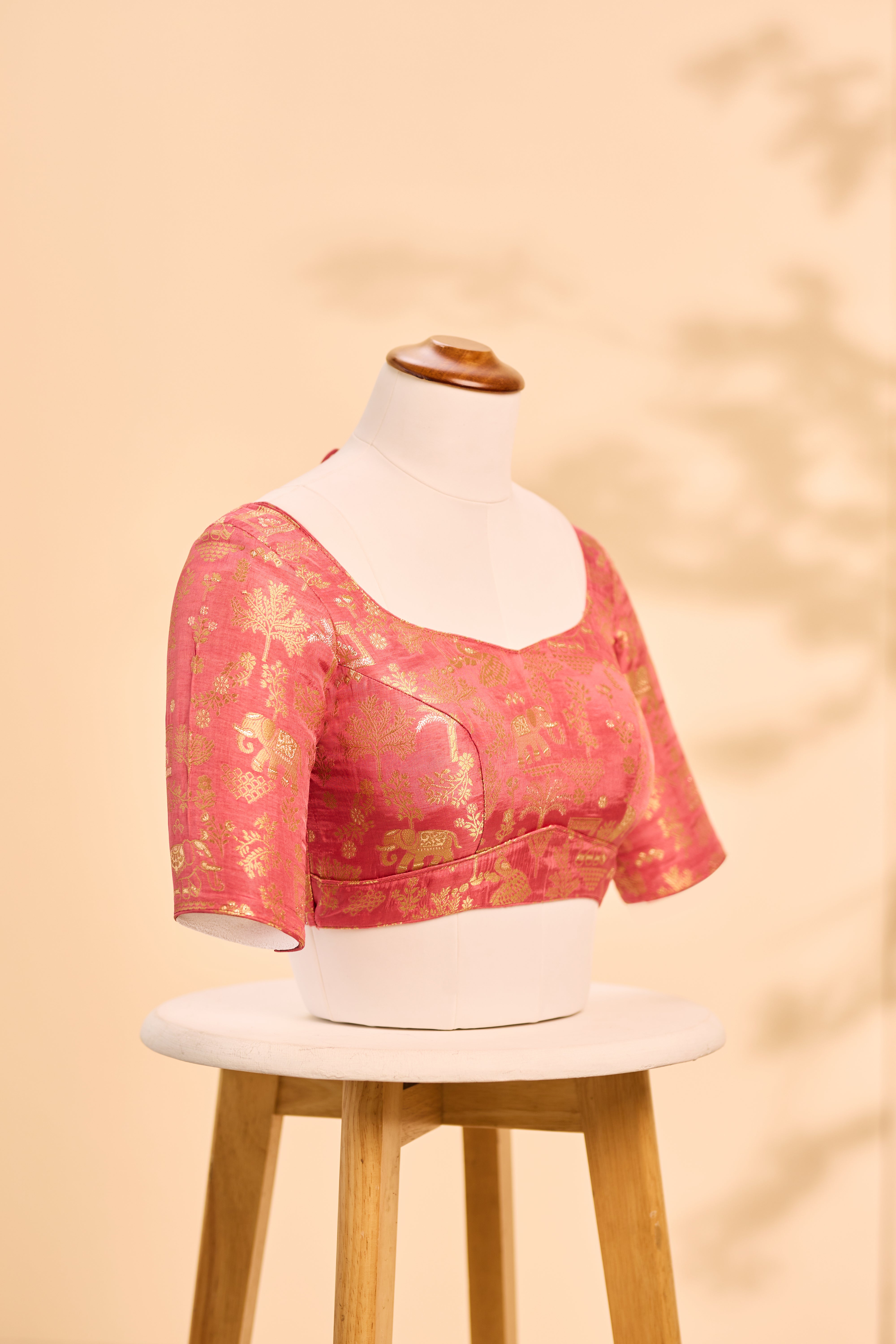 Pink Banarasi Blouse