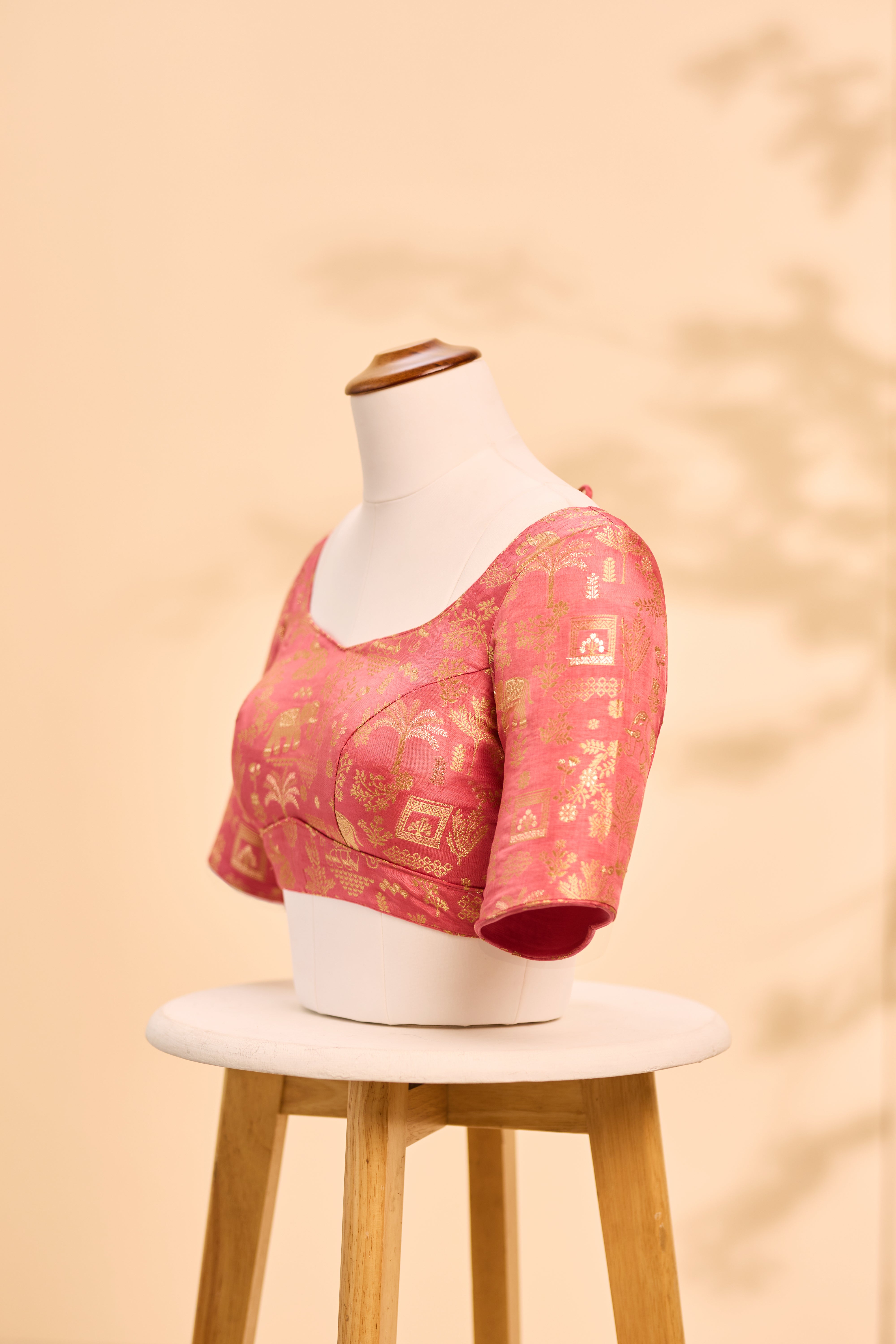 Pink Banarasi Blouse