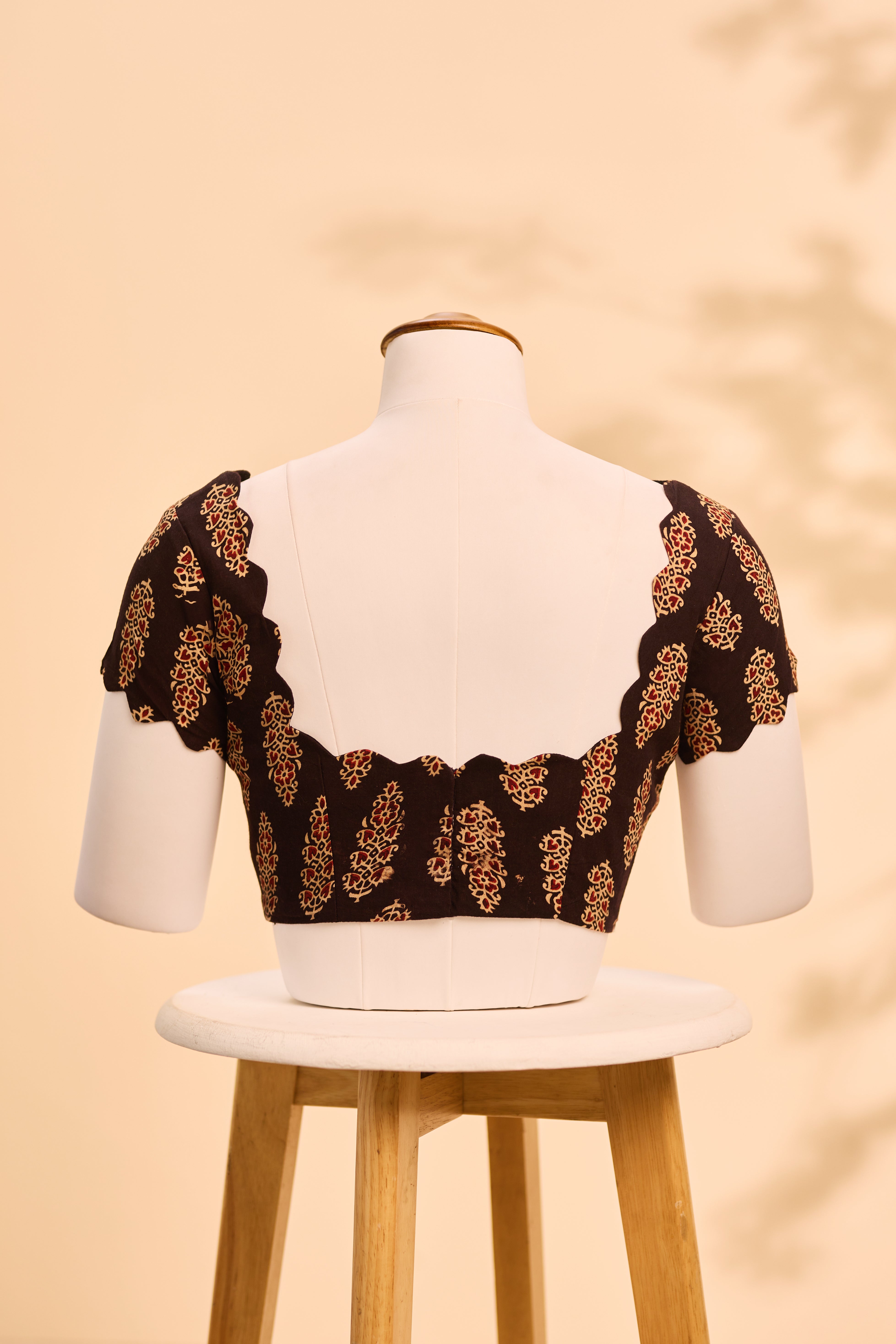 Printed Black Blouse