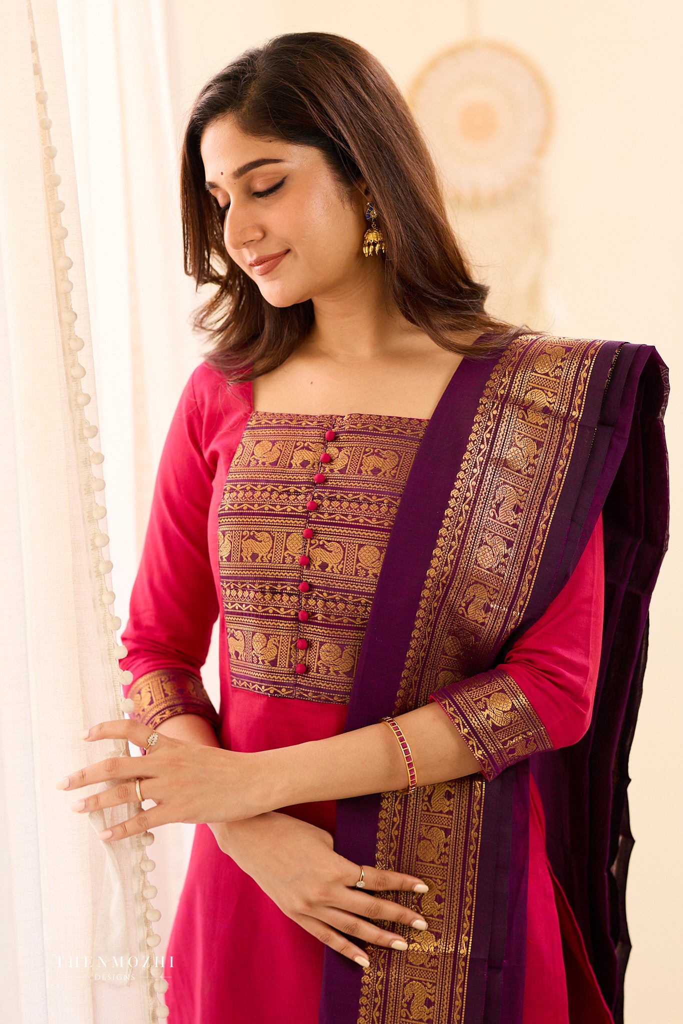 Pink with Purple Chettinad Salwar