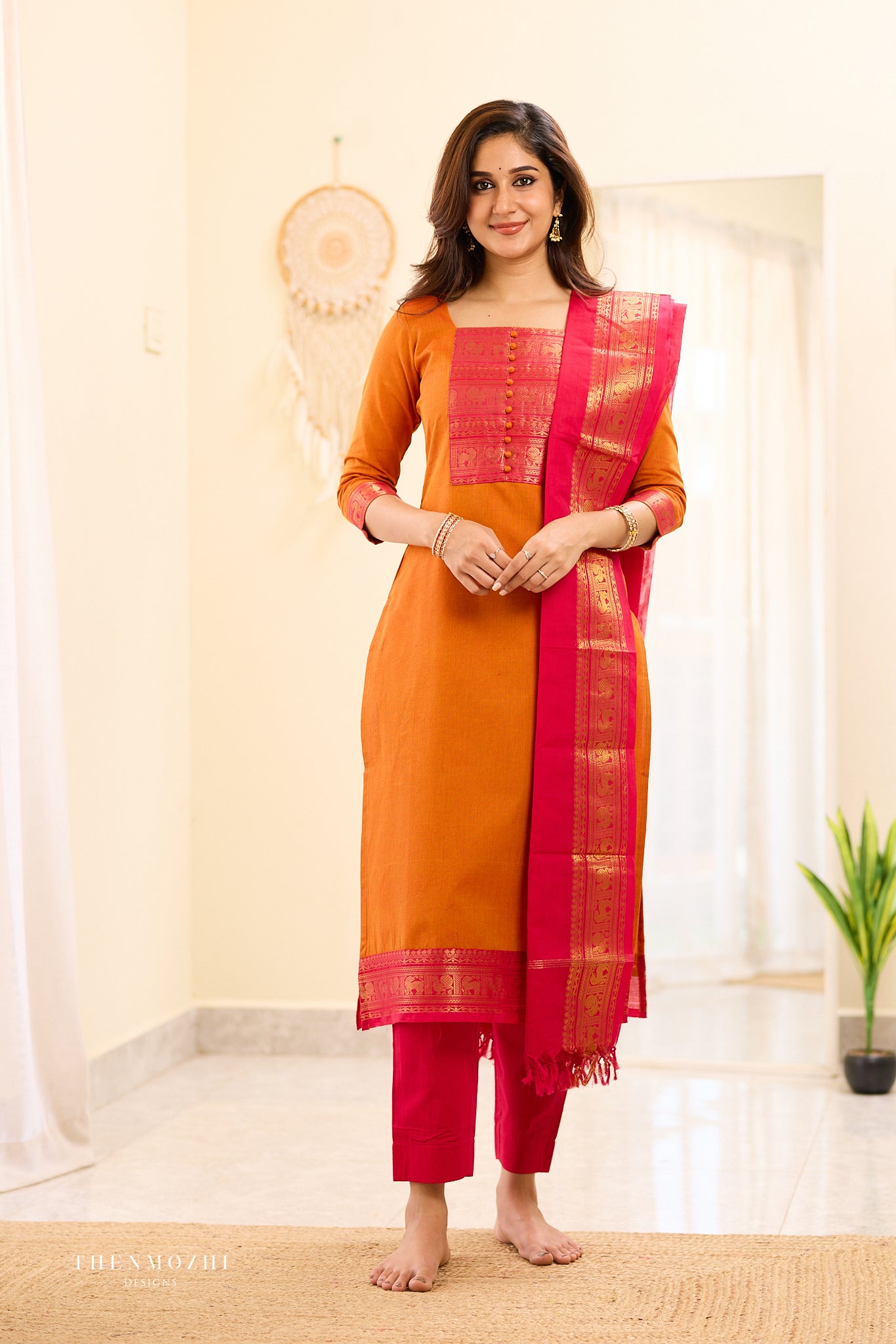 Tangerine Chettinad Salwar