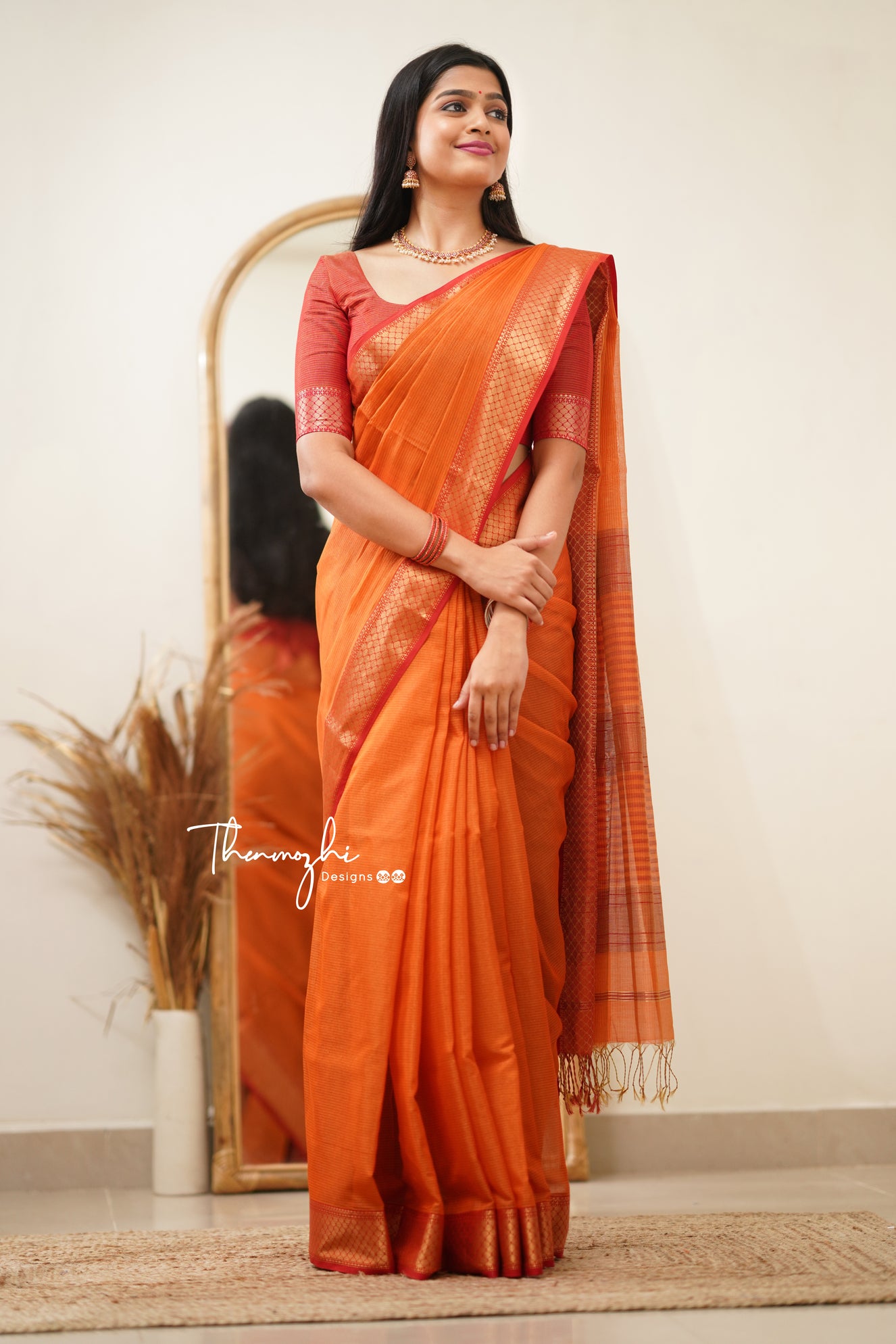 OMG Spacial Orange Handloom - Handloom Saree | Orange Saree