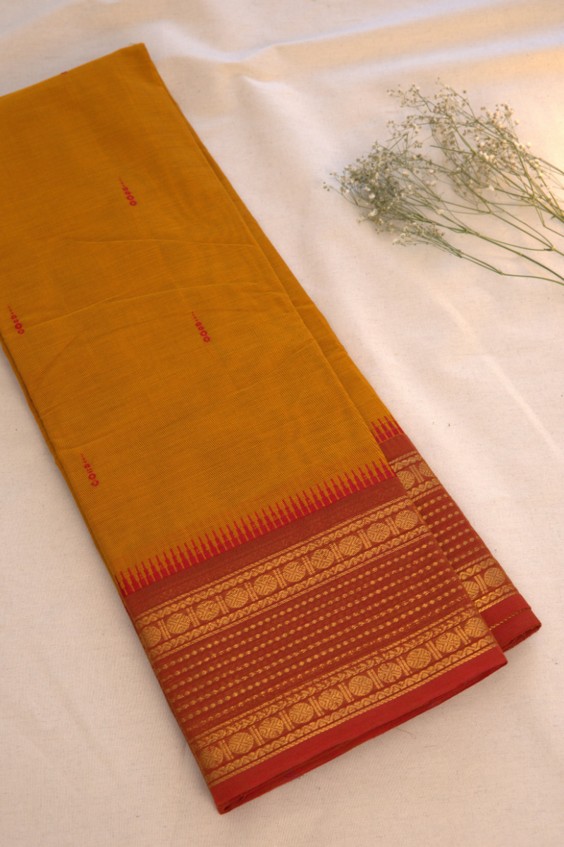 Butta Chettinad Cotton Saree CW359