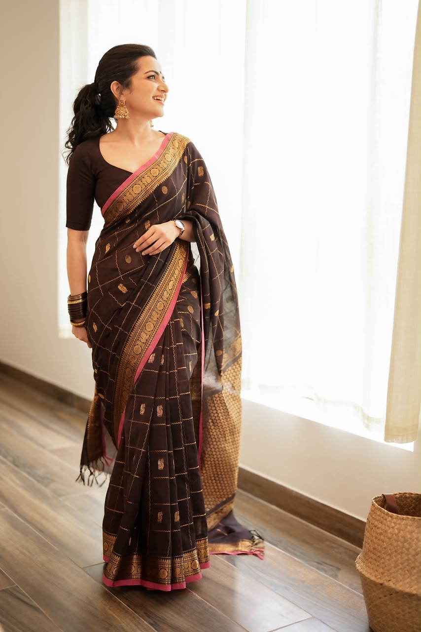 Kanchi Silk Cotton Saree A72