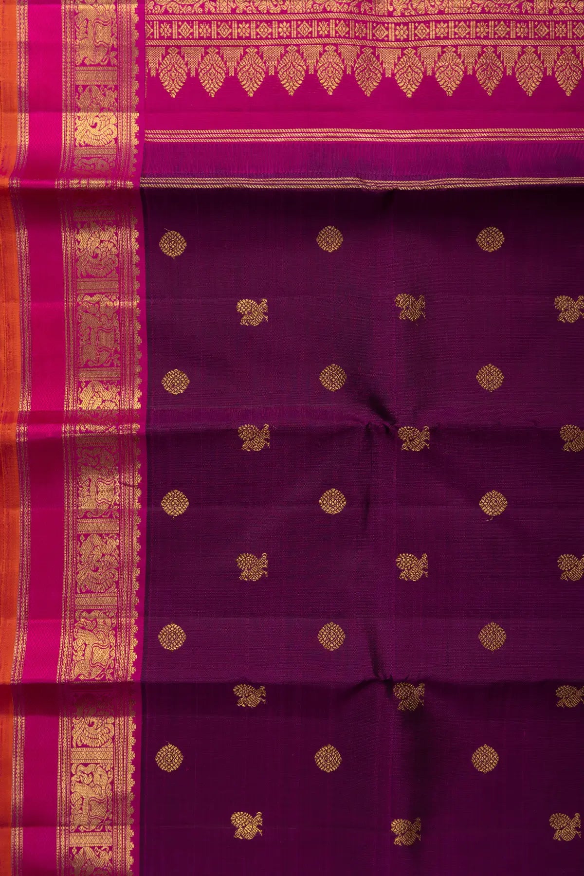Purple Pure Silk Kanjivaram Saree