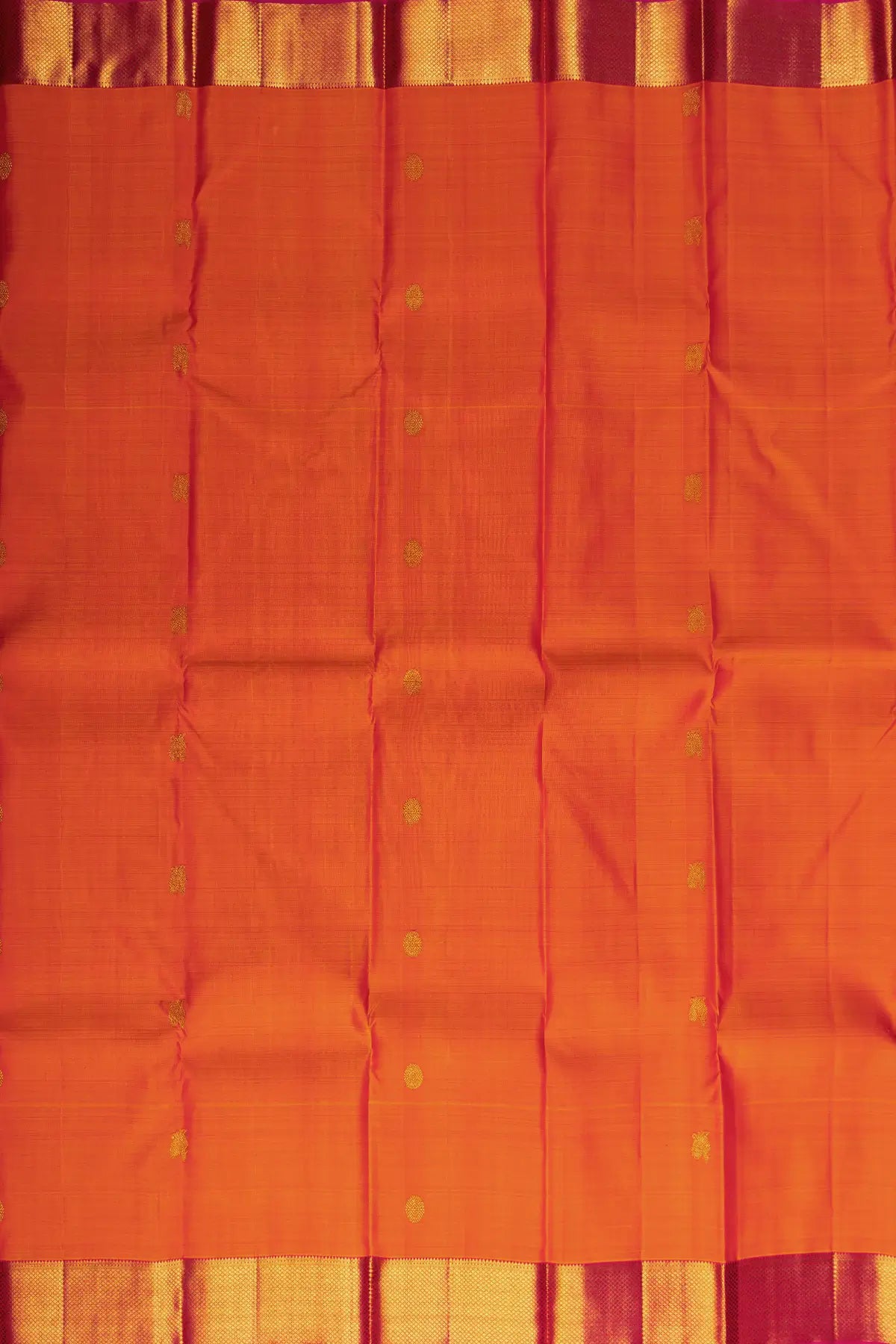 Rich Orange Pure Silk Kanjivaram Saree
