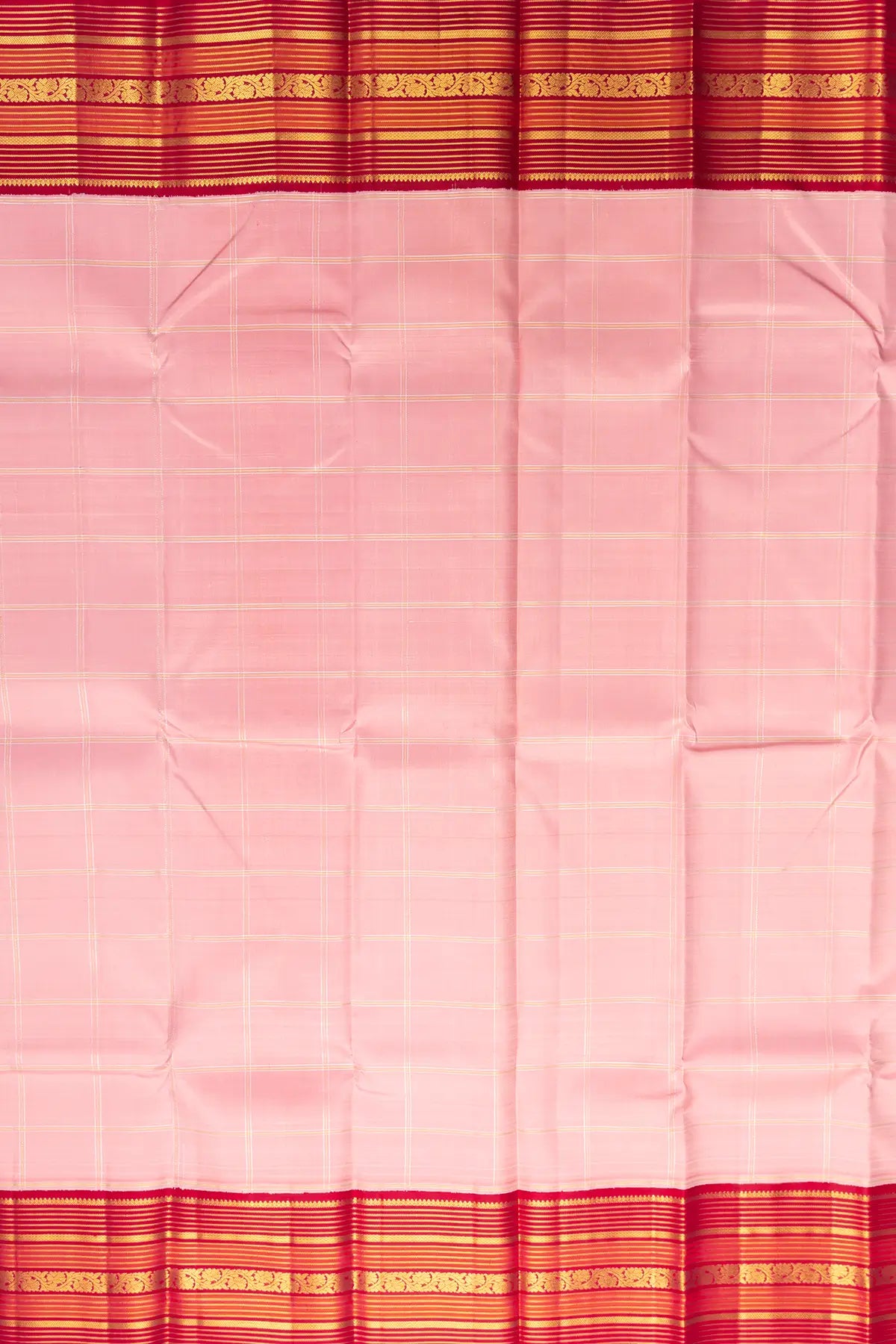 Light Pink Kanjivaram Pure Silk Saree