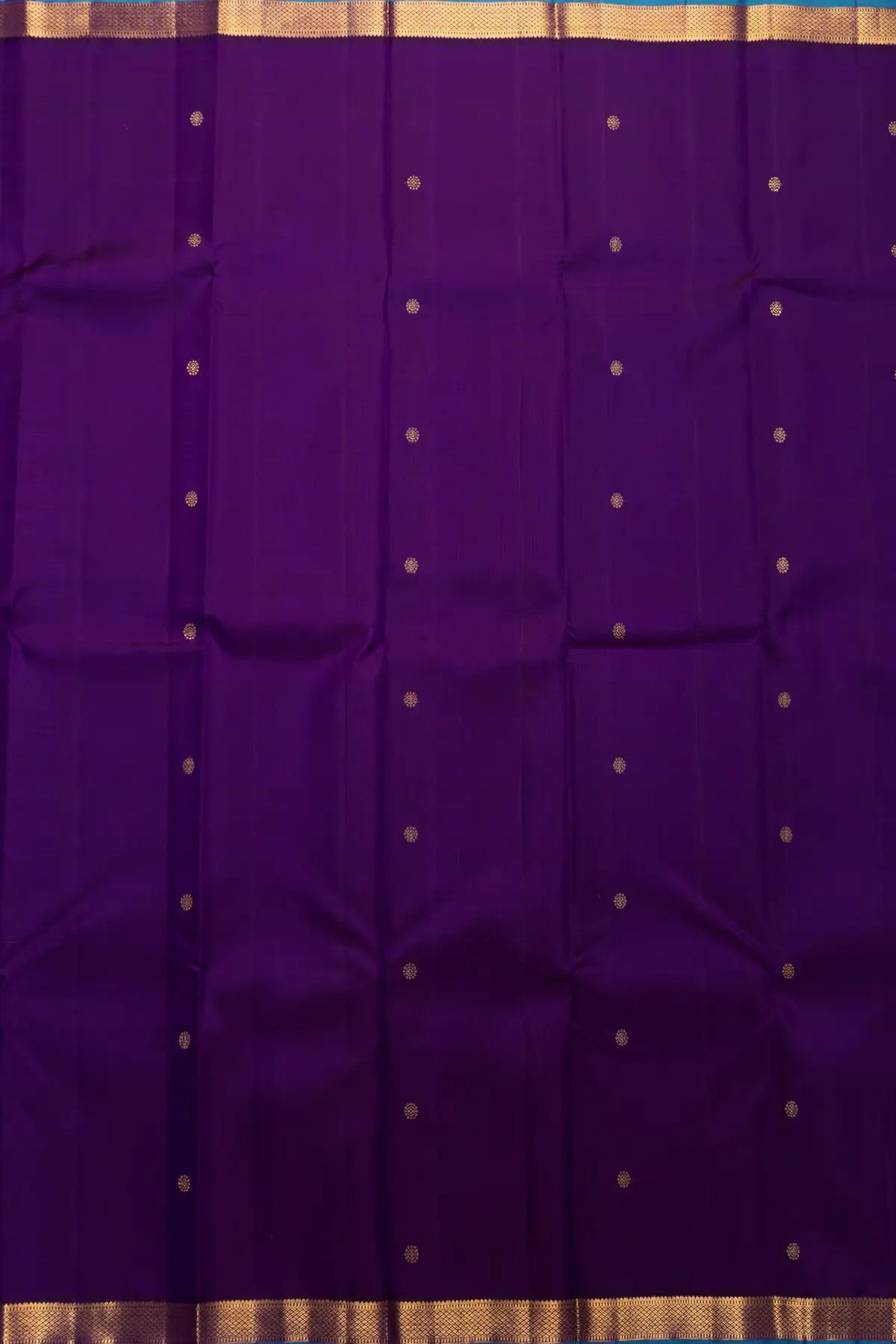 Dark Purple Pure Silk Kanjivaram Saree