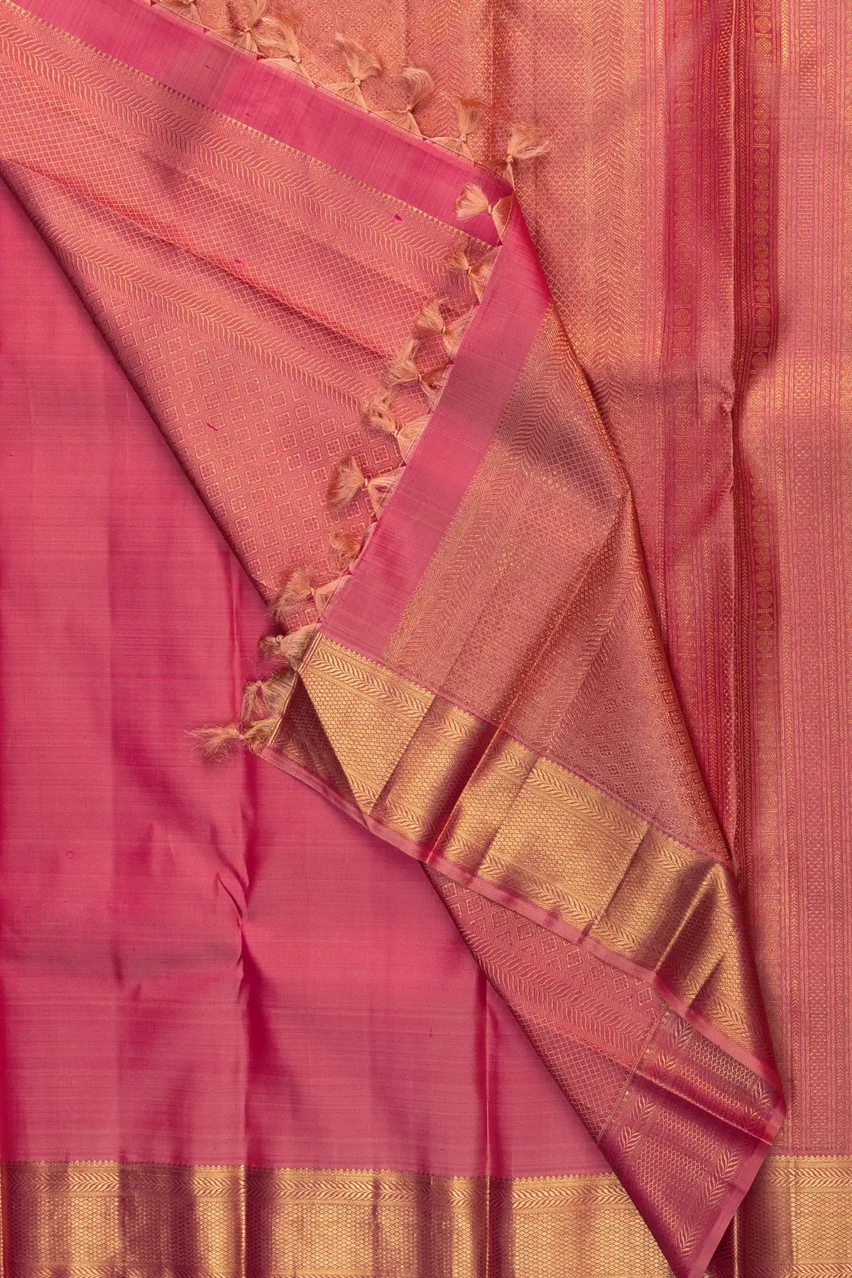 Pastel Pink Pure Silk Kanjivaram Saree