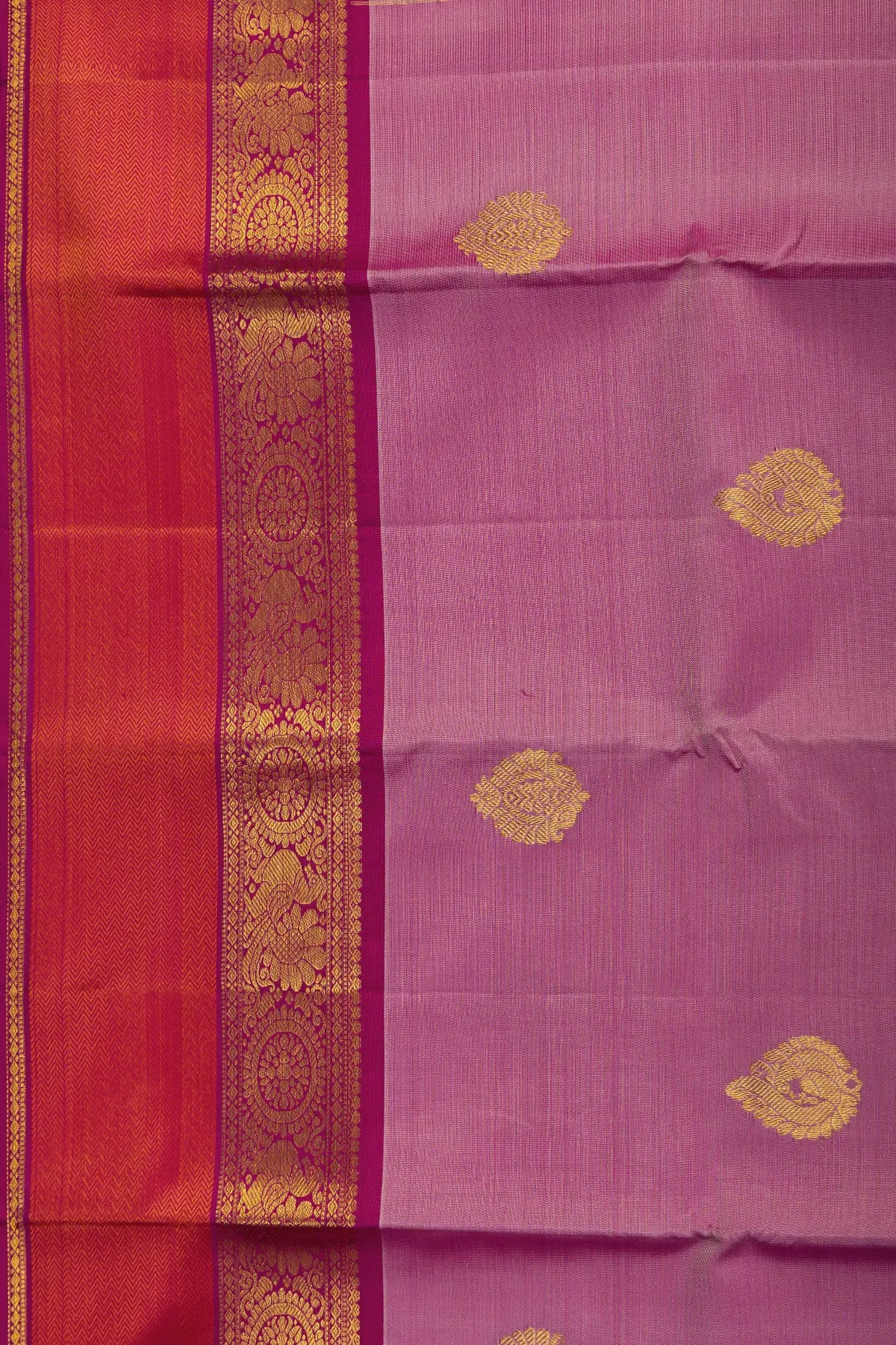 Pastel Pink Pure Kanjivaram Silk  Saree