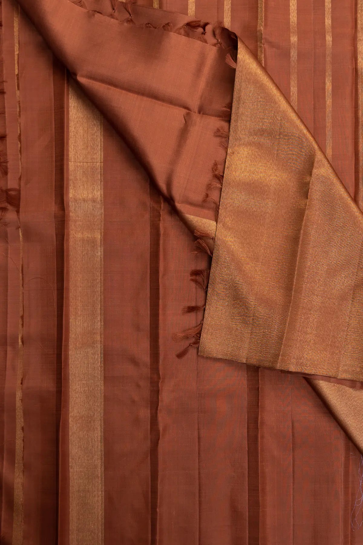 Irish Coffee Brown Handloom Woven Kanjivaram Saree – MySilkLove