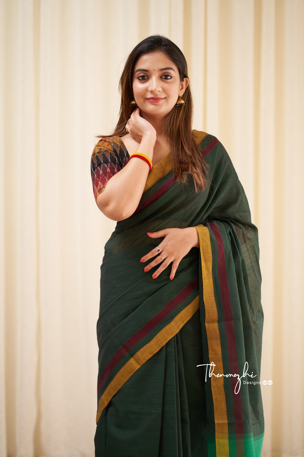 Green - Mangalagiri Krishna Handloom Cotton Saree